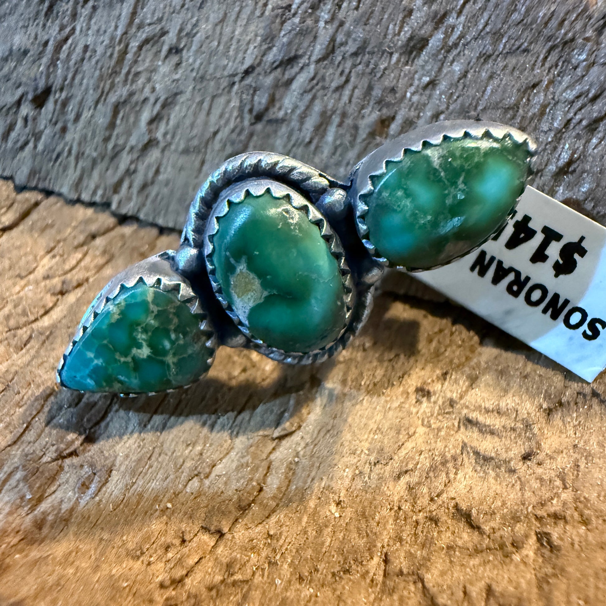 Sonoran Gold Turquoise Gemstone Watch Band Charm in Sterling Silver Adjustable Wild West Boho