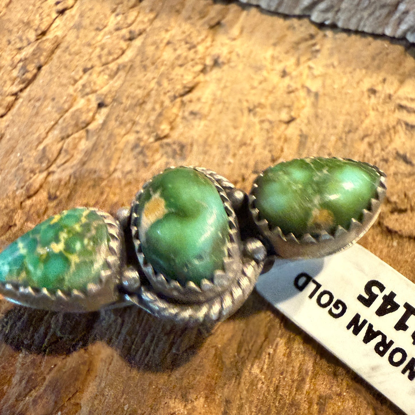 Sonoran Gold Turquoise Gemstone Watch Band Charm in Sterling Silver Adjustable Wild West Boho