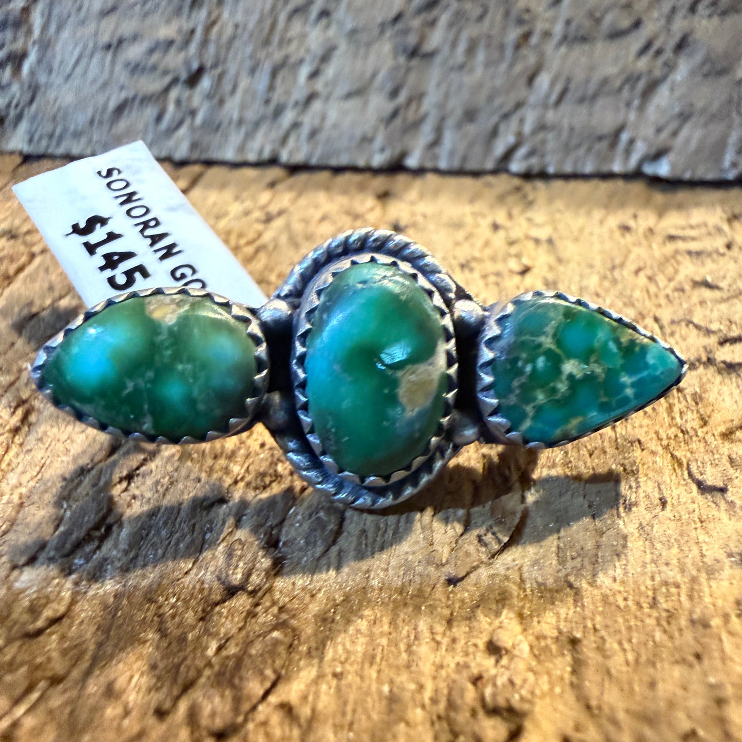 Sonoran Gold Turquoise Gemstone Watch Band Charm in Sterling Silver Adjustable Wild West Boho