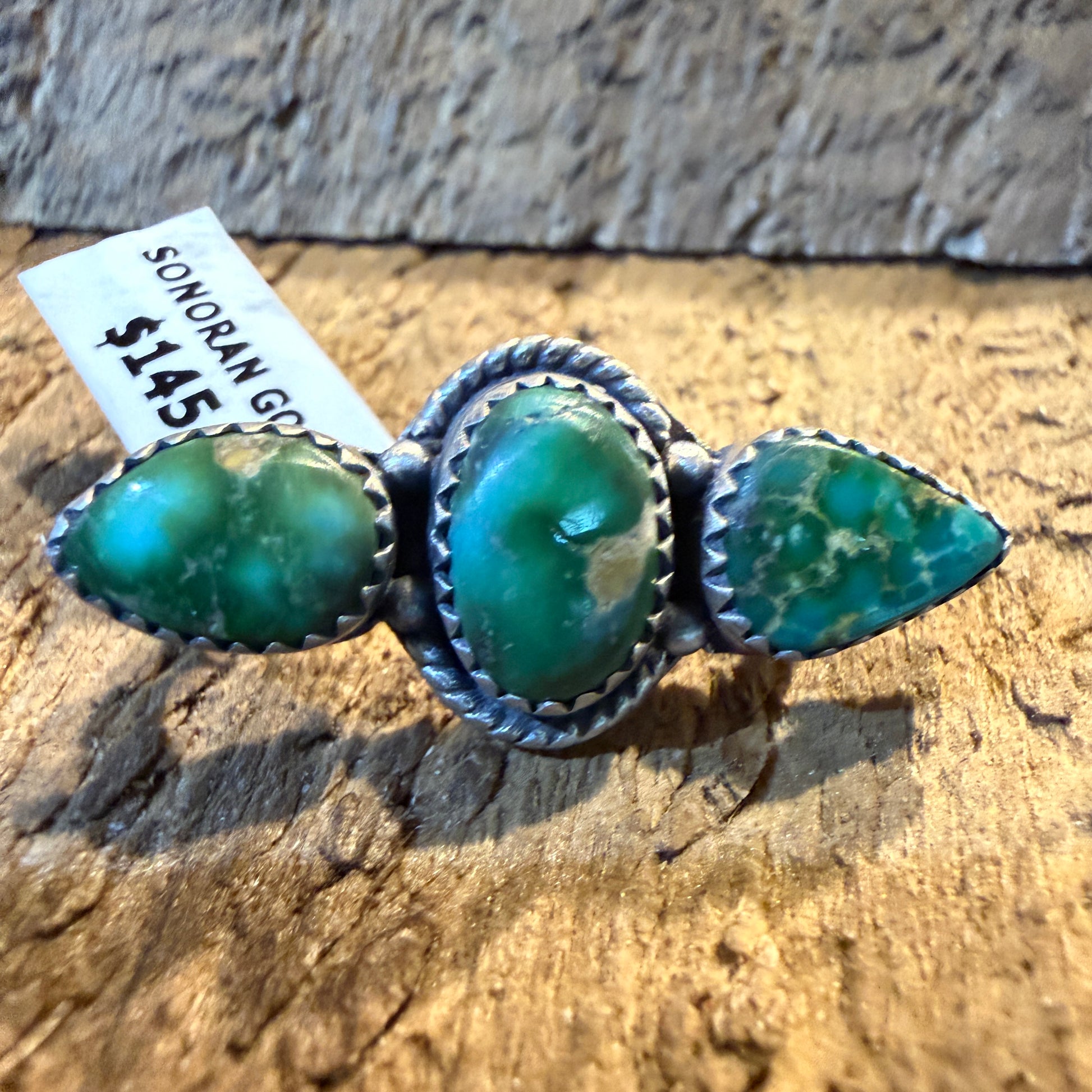 Sonoran Gold Turquoise Gemstone Watch Band Charm in Sterling Silver Adjustable Wild West Boho