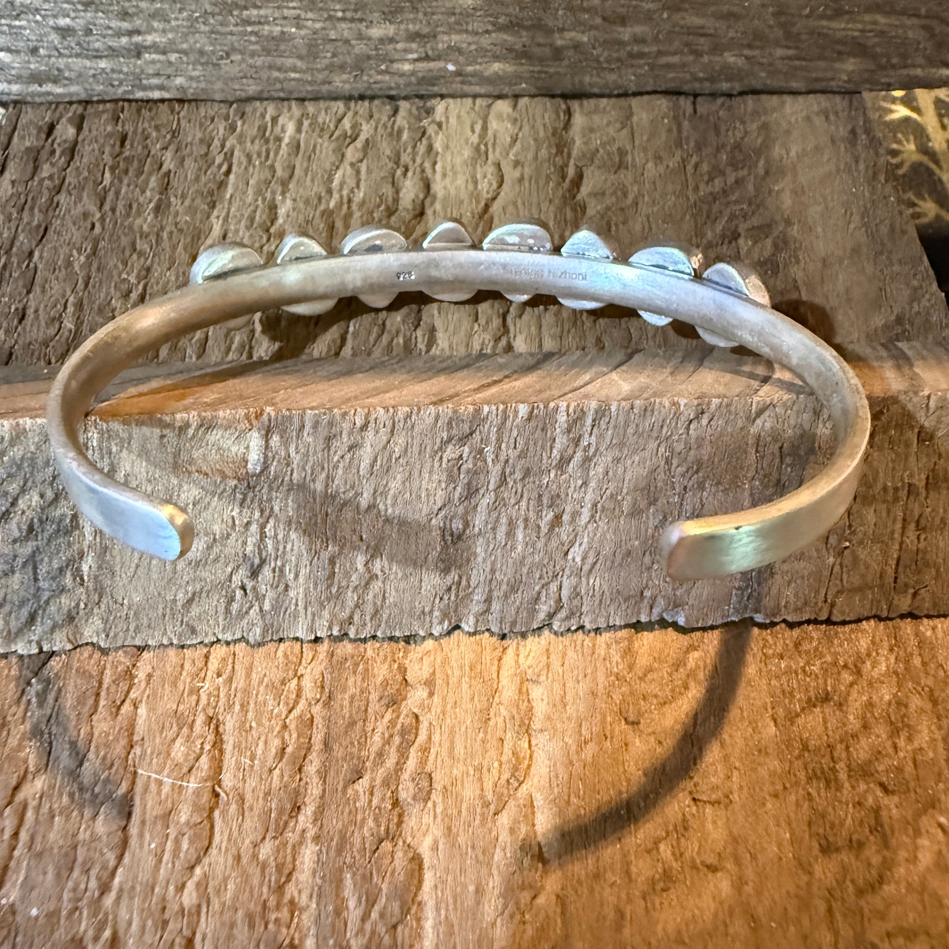 Yellow Golden Dahlia Gemstone Flex Stacker Bangle Bracelet Sterling Silver Wild West Boho