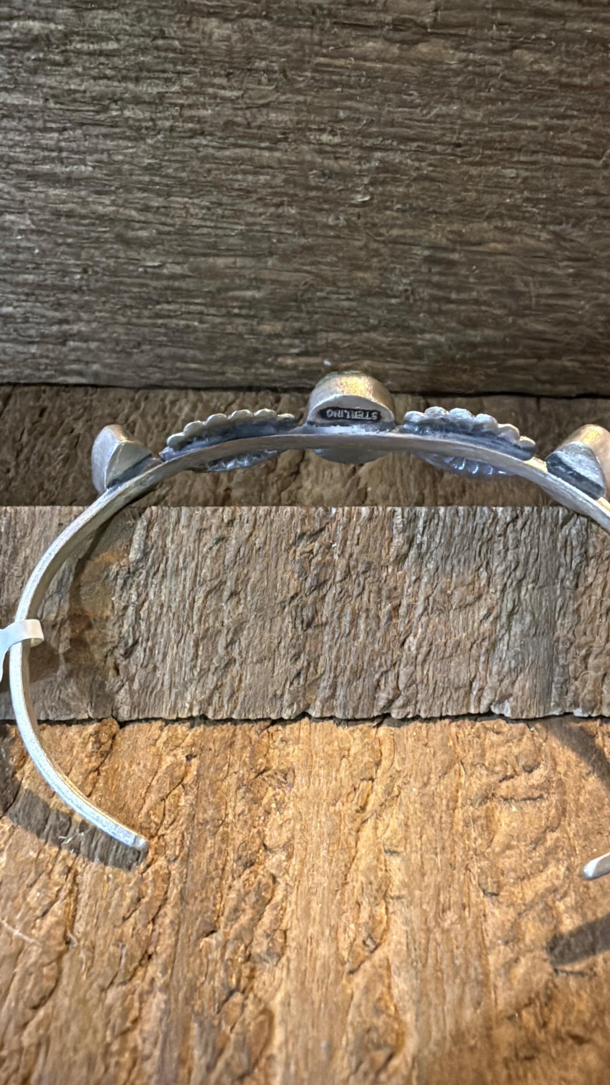 Sonoran Mountain Turquoise Gemstone Flex Stacker Bangle Sterling Silver Wild West Boho