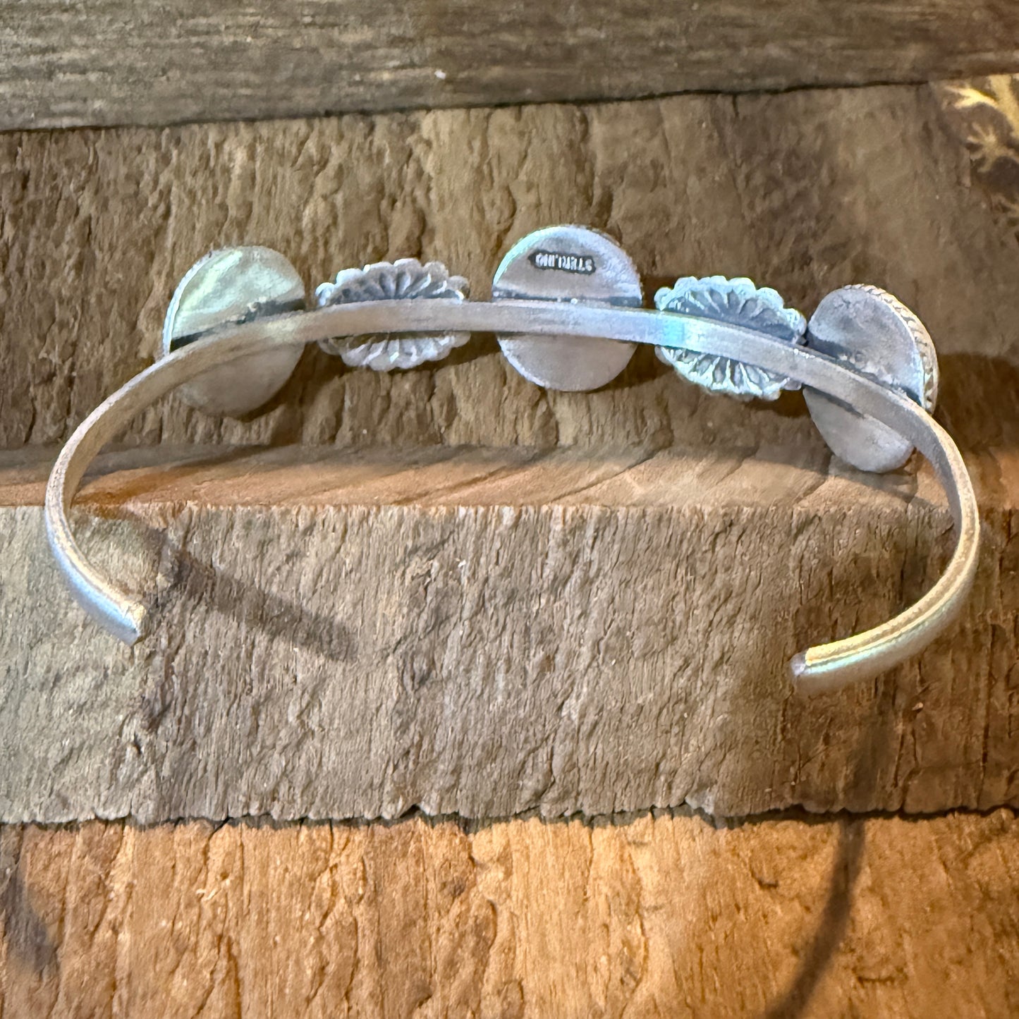 Sonoran Mountain Turquoise Gemstone Flex Stacker Bangle Bracelet Sterling Silver Wild West Boho
