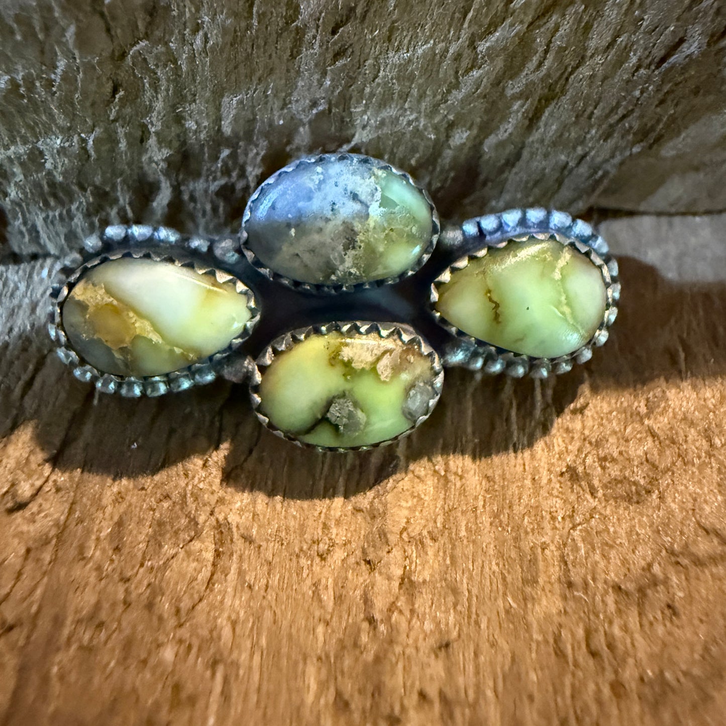Palomino Turquoise Gemstone Slider Watchband Charm In Sterling Silver Wild West Boho