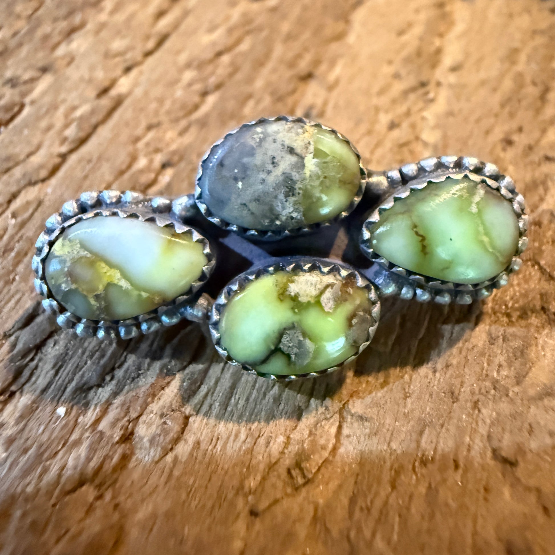 Palomino Turquoise Gemstone Slider Watchband Charm In Sterling Silver Wild West Boho