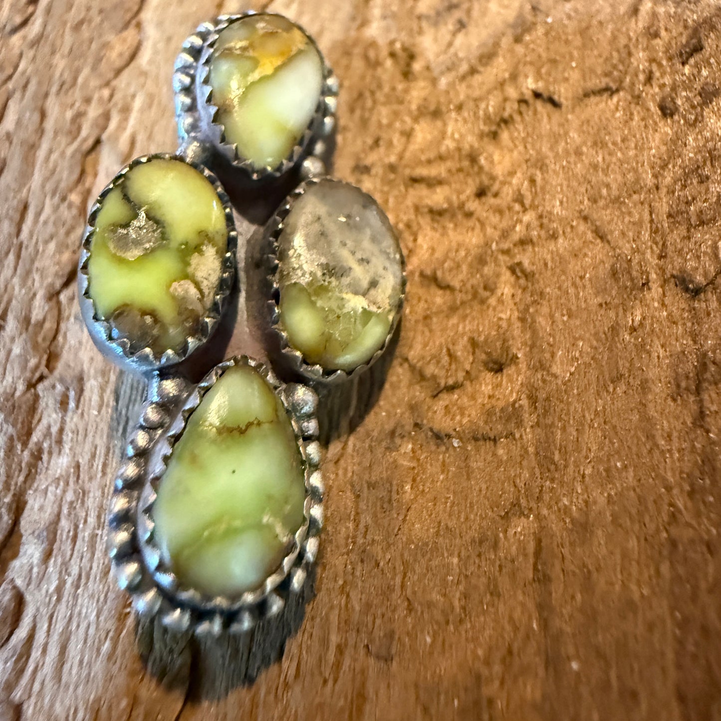 Palomino Turquoise Gemstone Slider Watchband Charm In Sterling Silver Wild West Boho