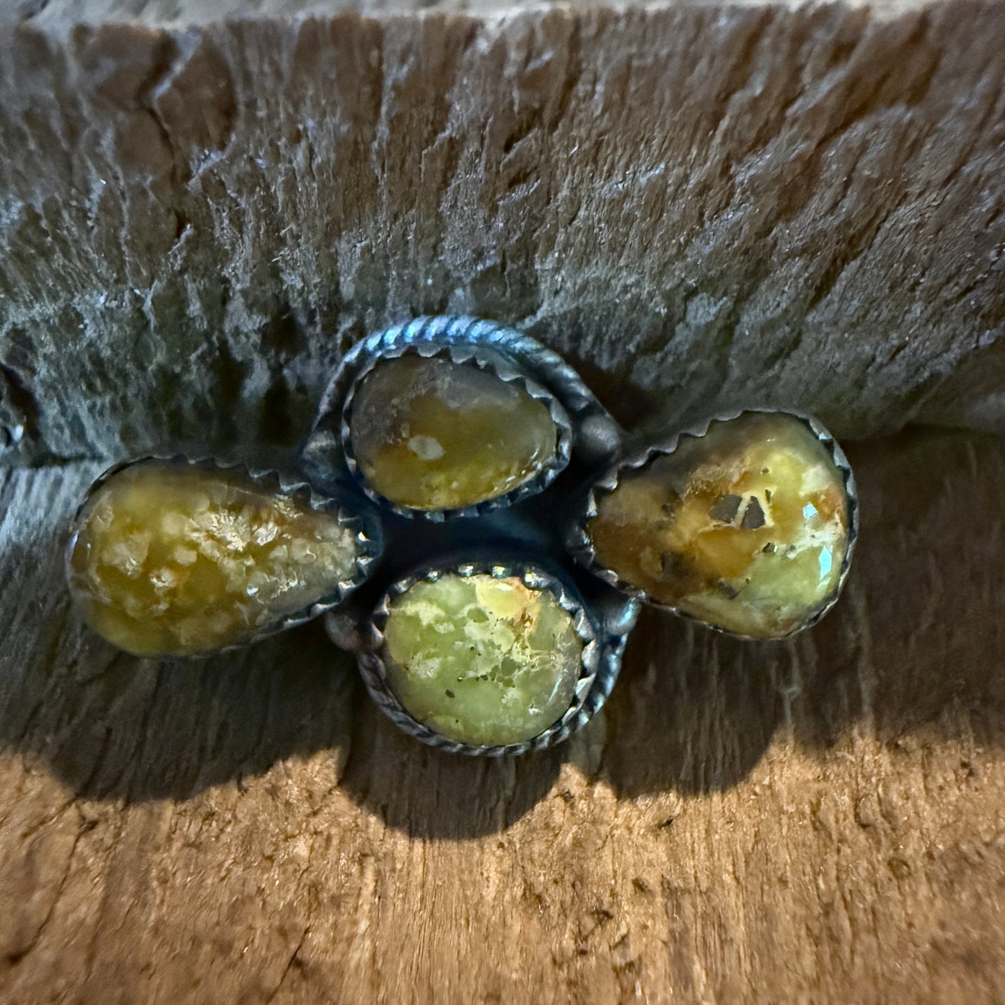 Palomino Turquoise Gemstone Slider Charm for Sterling Silver Watch Band Wild West Boho