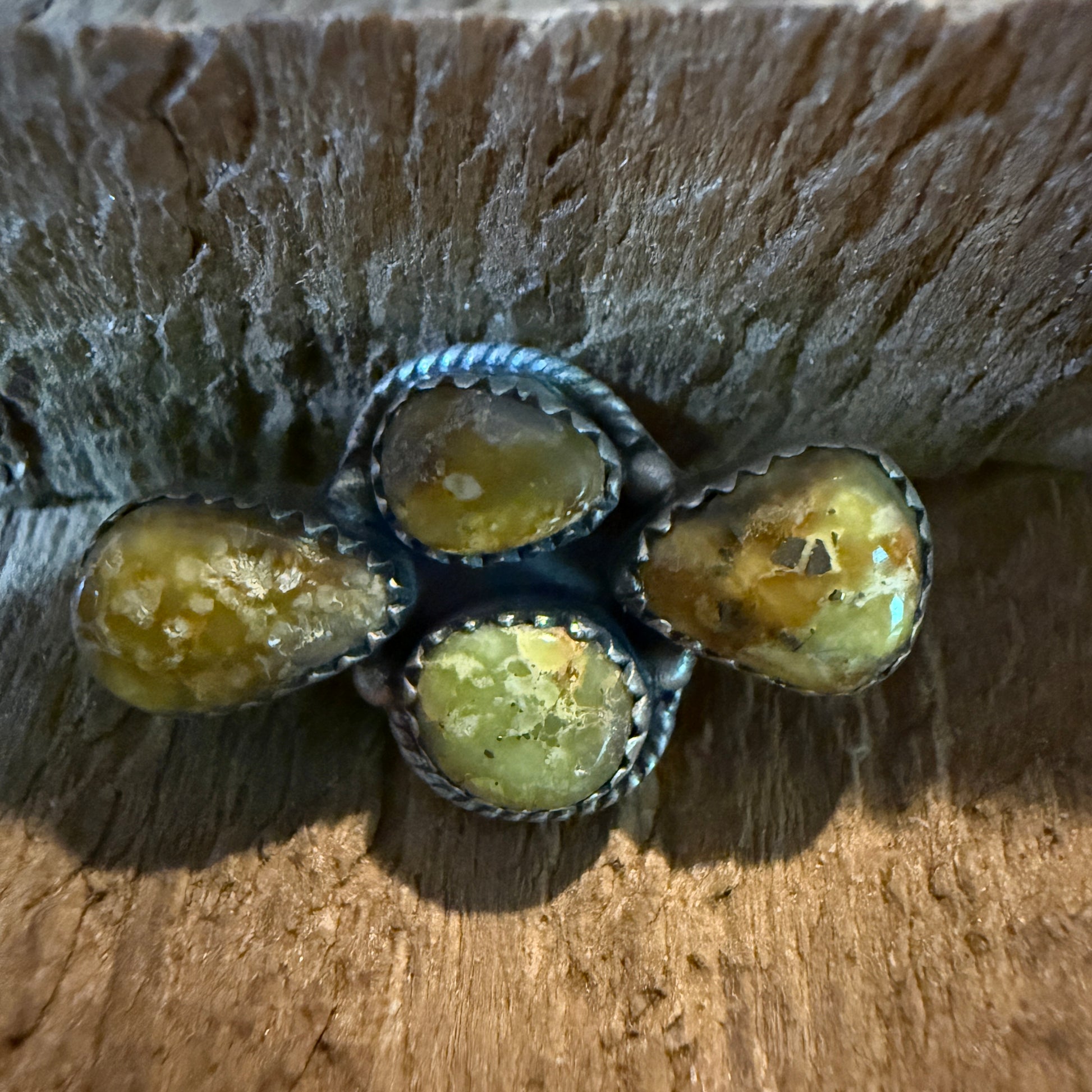 Palomino Turquoise Gemstone Slider Charm for Sterling Silver Watch Band Wild West Boho