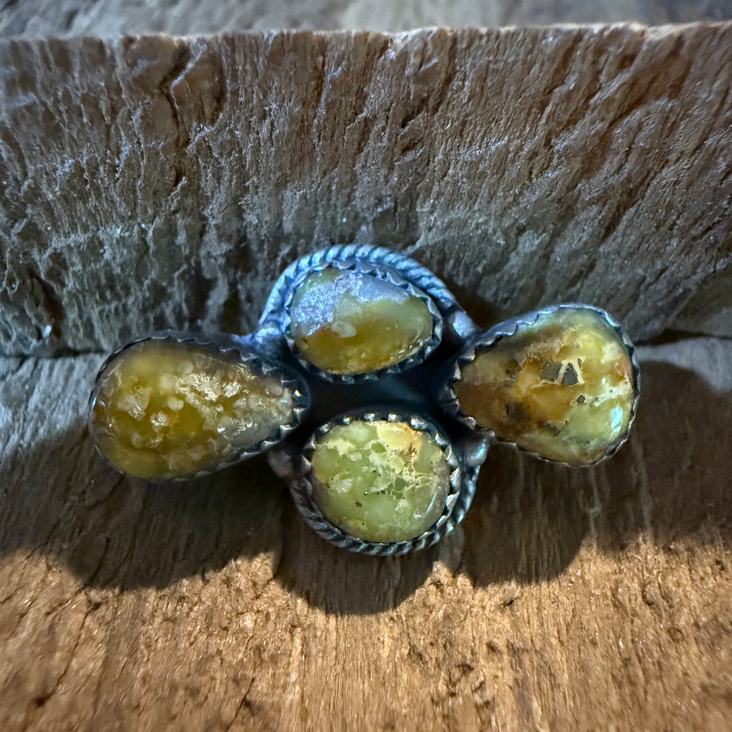 Palomino Turquoise Gemstone Slider Charm for Sterling Silver Watch Band Wild West Boho
