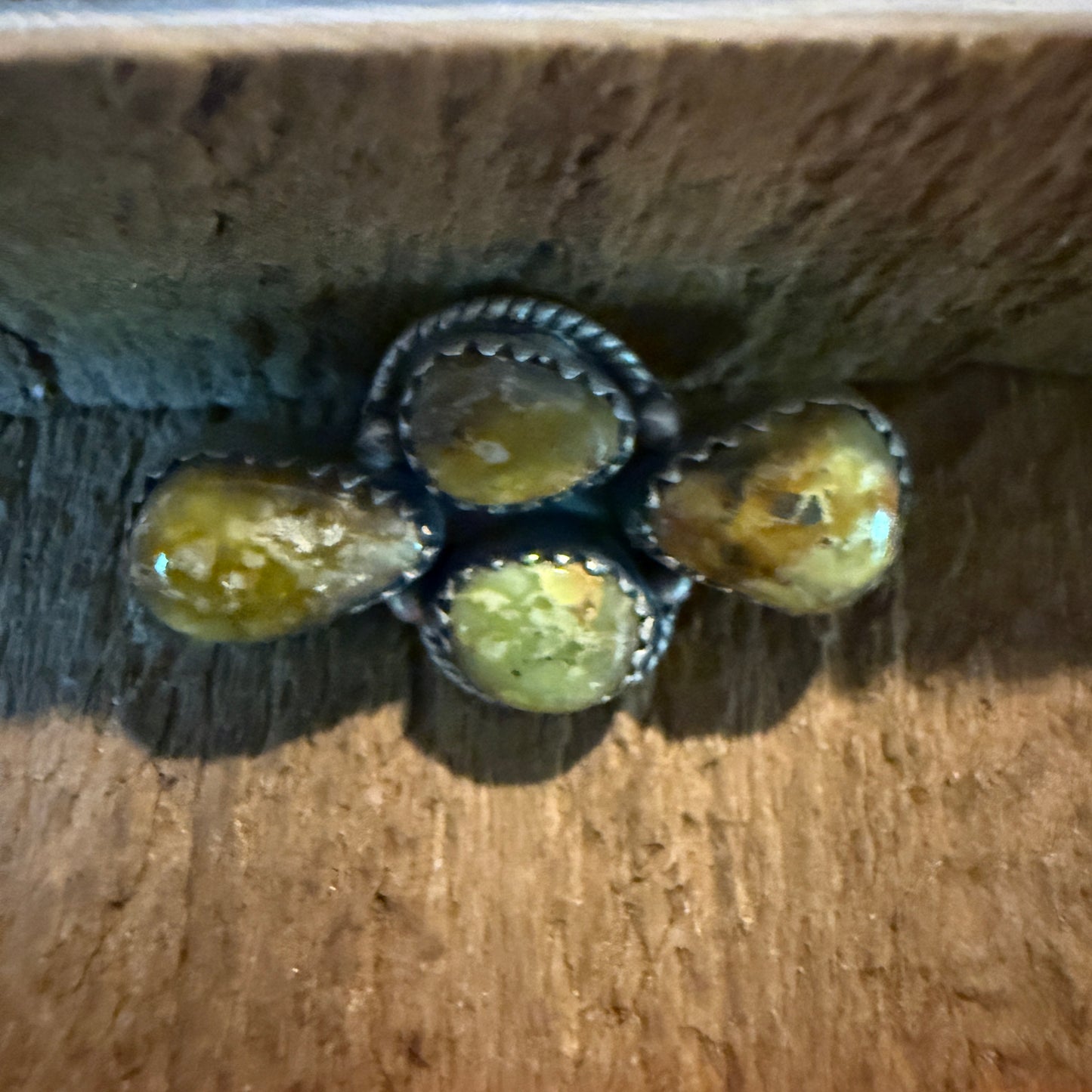 Palomino Turquoise Gemstone Slider Charm for Sterling Silver Watch Band Wild West Boho