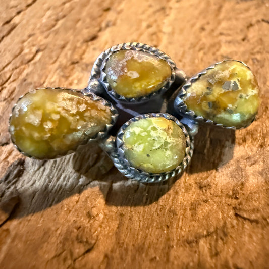 Palomino Turquoise Gemstone Slider Charm for Sterling Silver Watch Band Wild West Boho