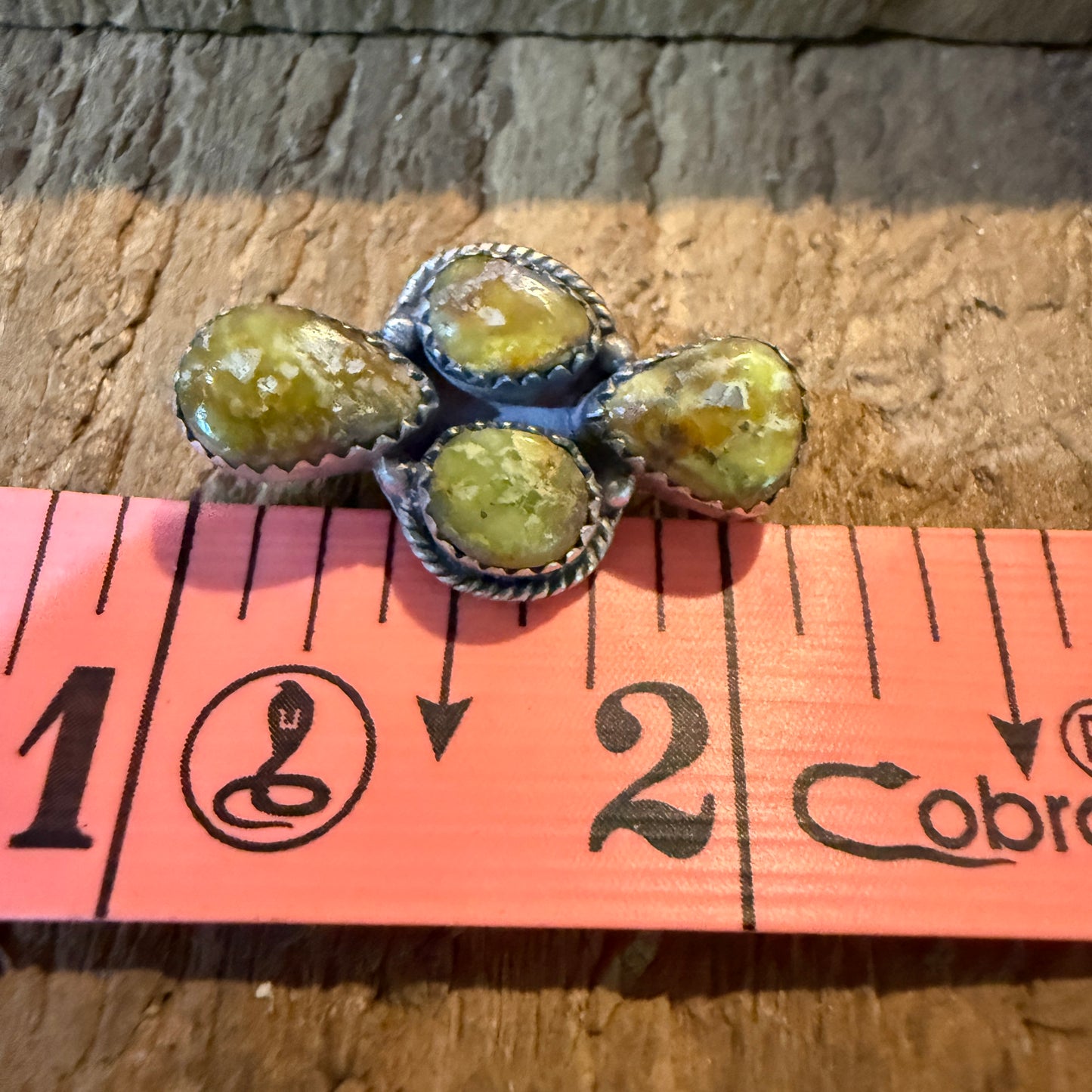 Palomino Turquoise Gemstone Slider Charm for Sterling Silver Watch Band Wild West Boho