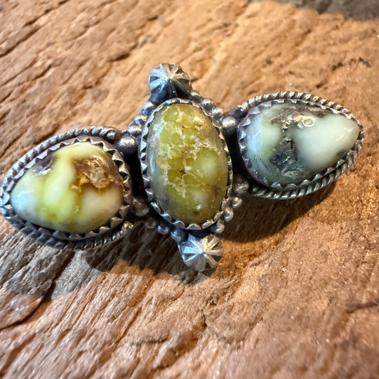 Palomino Turquoise Gemstone Slider Watch Band Charm In Sterling Silver Wild West Boho