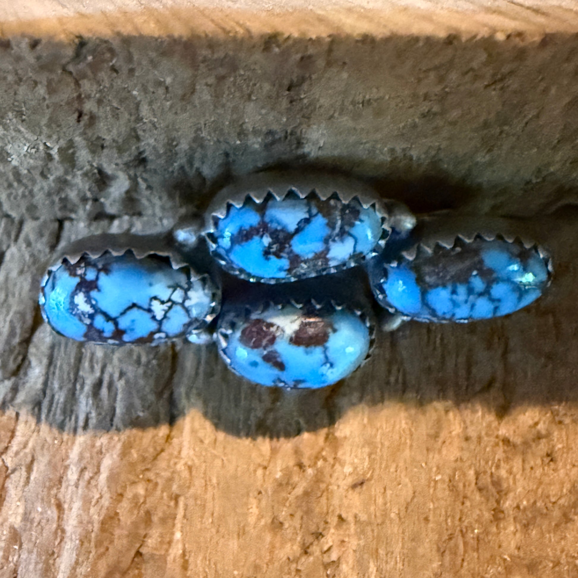 Golden Hills Turquoise Gemstone Slider Flex Watch Band Charm Sterling Silver Wild West Boho