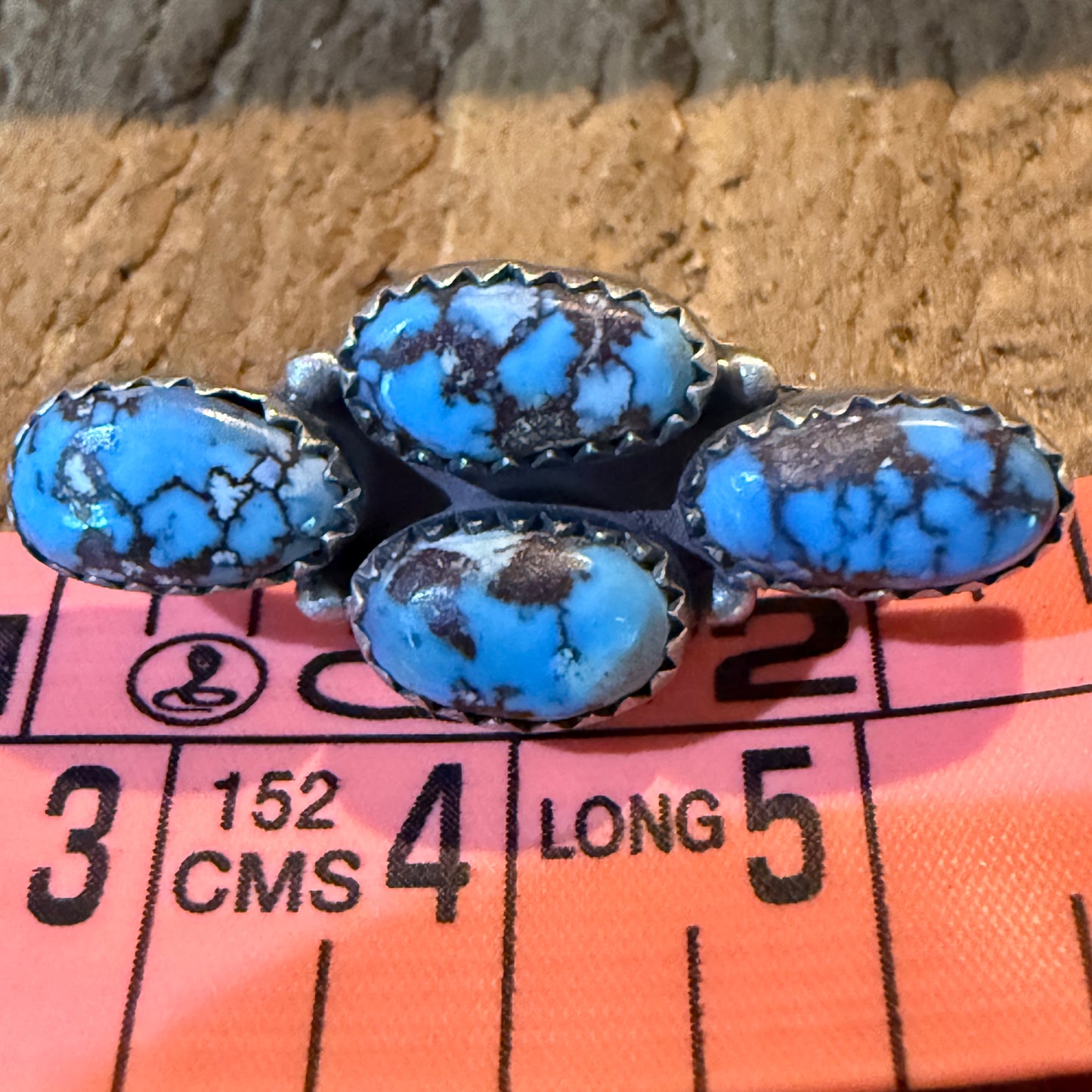 Golden Hills Turquoise Gemstone Slider Flex Watch Band Charm Sterling Silver Wild West Boho