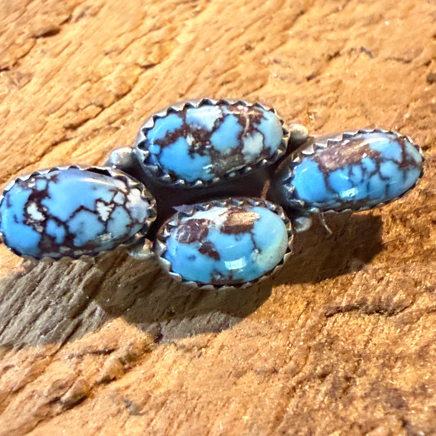 Golden Hills Turquoise Gemstone Slider Flex Watch Band Charm Sterling Silver Wild West Boho