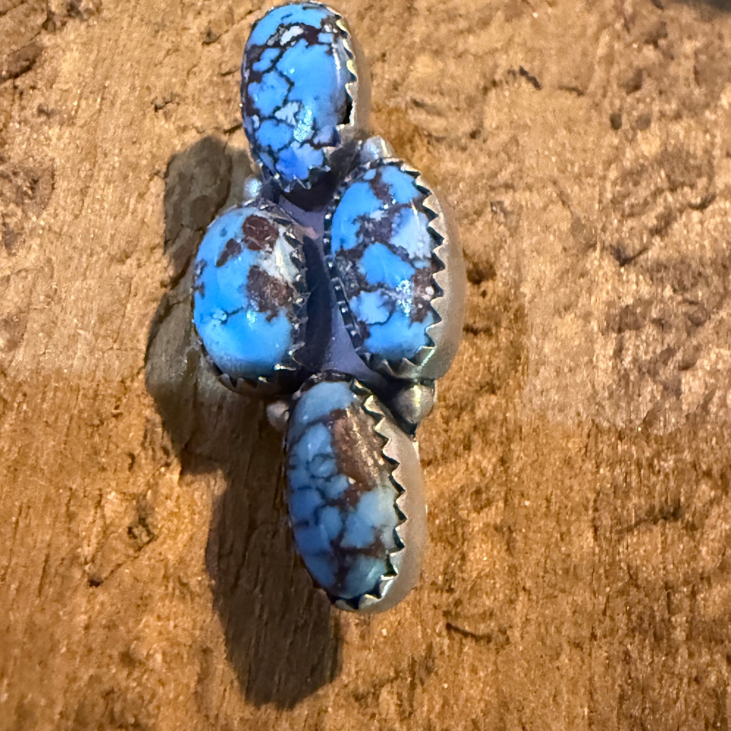 Golden Hills Turquoise Gemstone Slider Flex Watch Band Charm Sterling Silver Wild West Boho