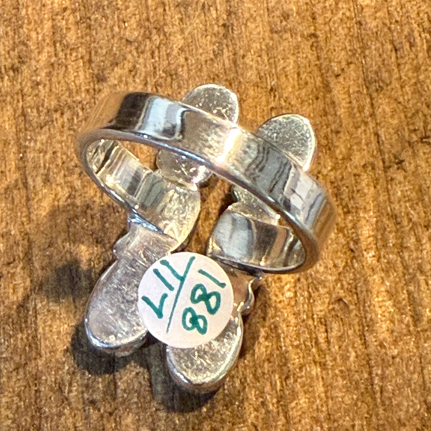Cotton Candy White Buffalo Dahlia Turquoise Gemstone Adjustable Ring Sterling Wild West Boho