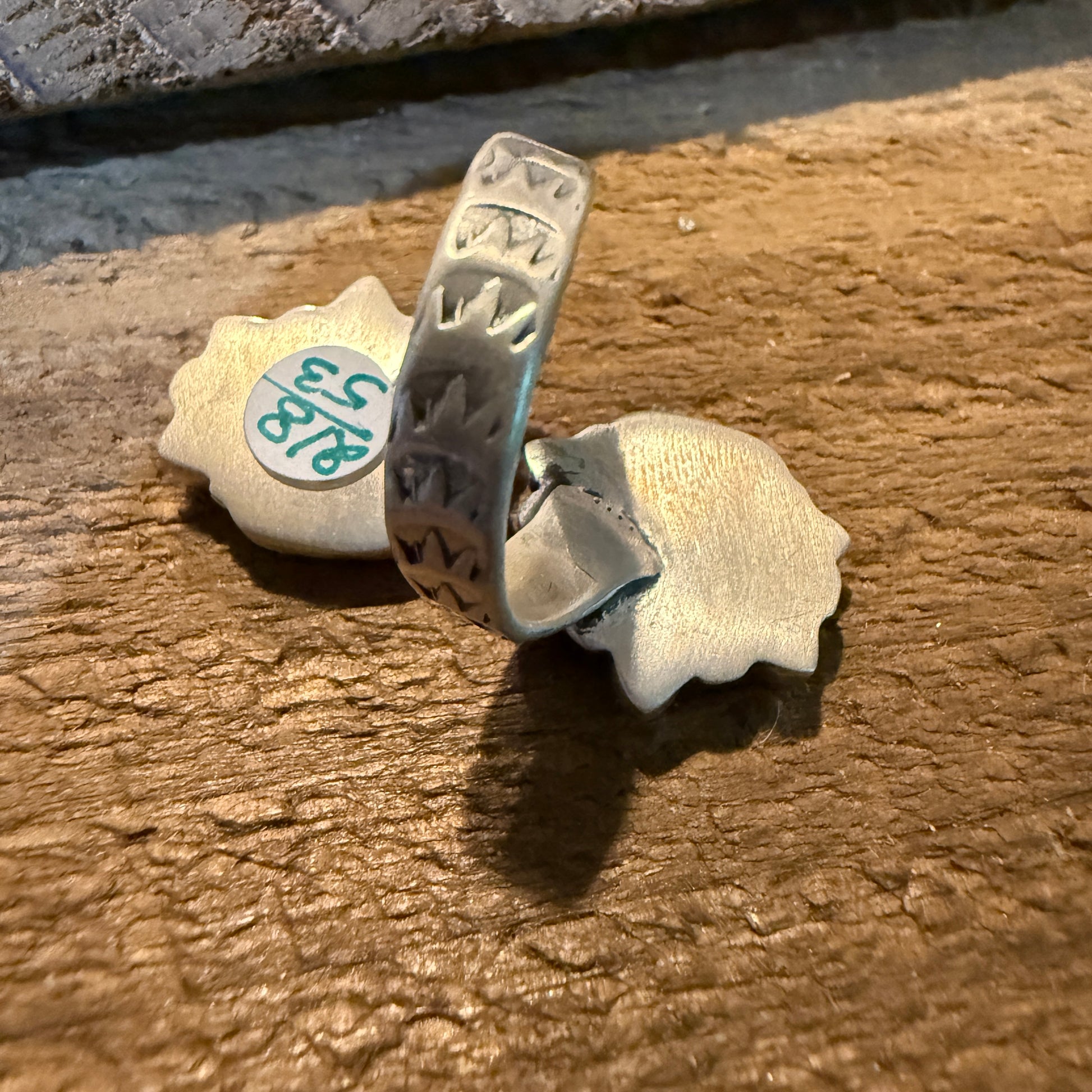 Cotton Candy Turquoise Dahlia Gemstone Adjustable Sterling Silver Ring Wild West Boho