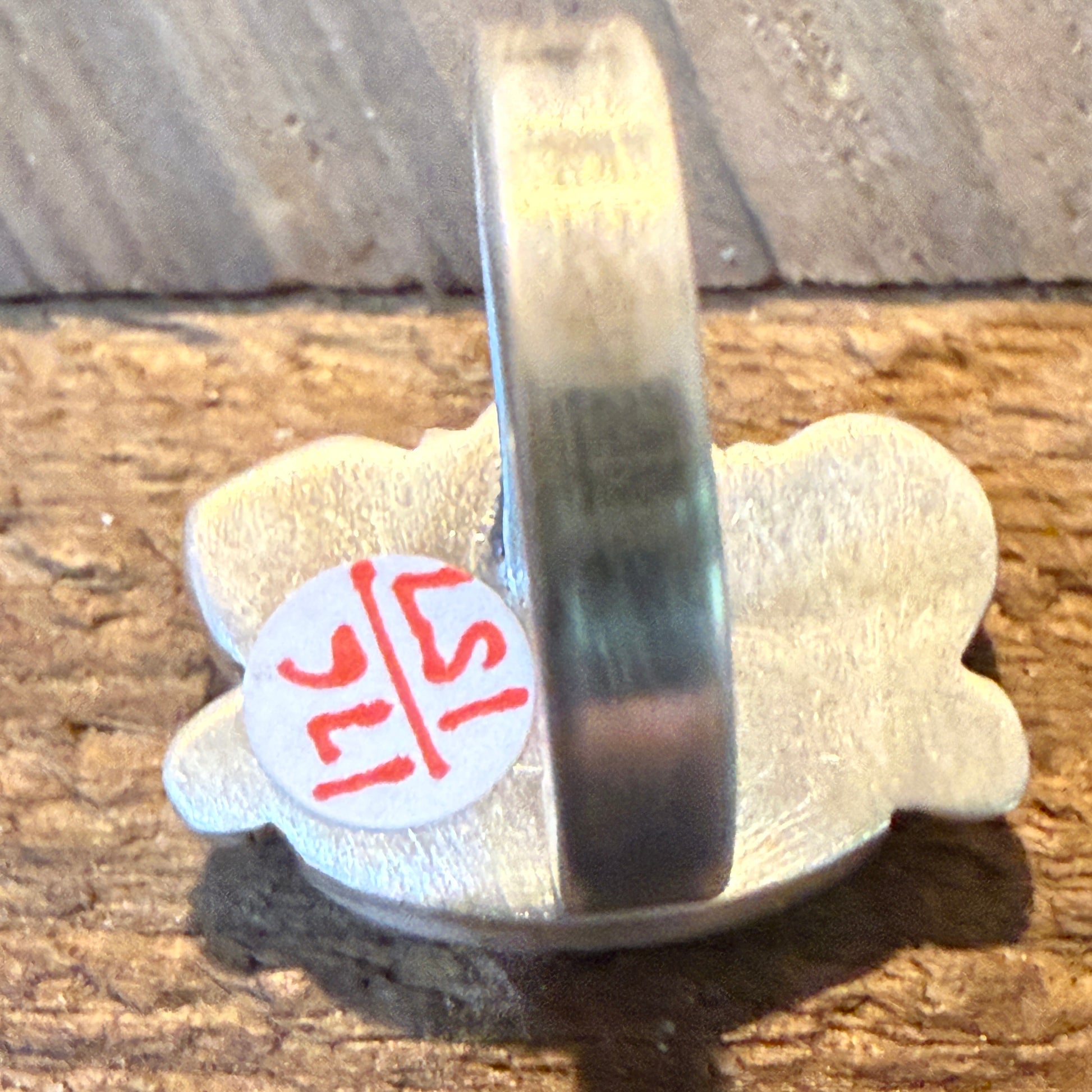 White Water and Palamino Turquoise Four Stone Adjustable Ring Sterling Silver Wild West Boho
