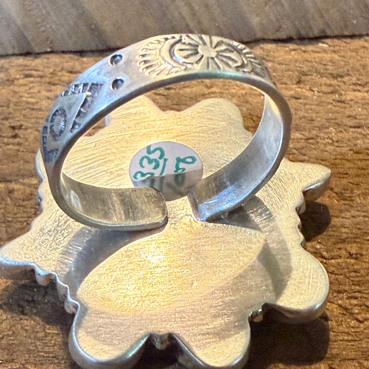 Palomino And Cotton Candy Dahlia Turquoise Gemstones Cluster Flex Ring Sterling Wild West Boho