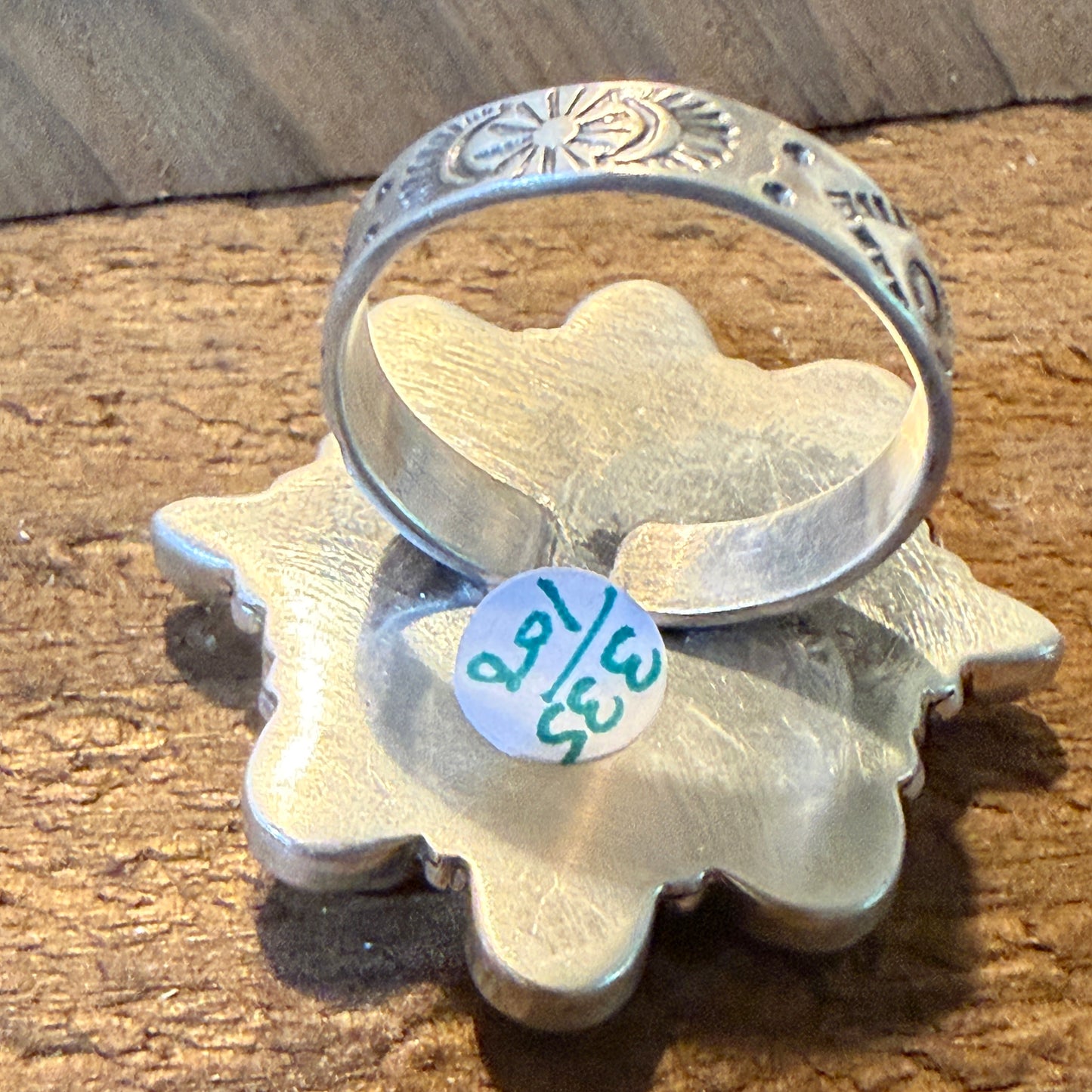 Palomino And Cotton Candy Dahlia Turquoise Gemstones Cluster Flex Ring Sterling Wild West Boho