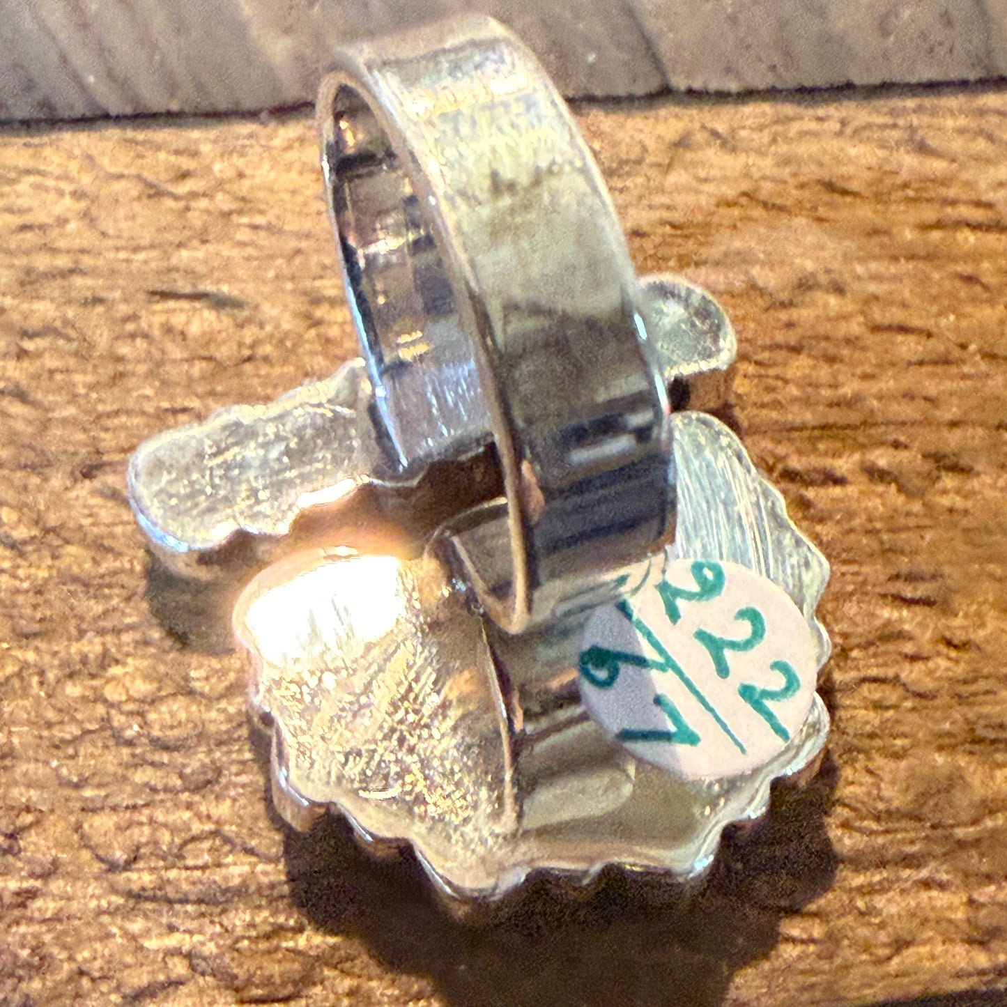 Sonoran Gold Turquoise Gemstone Cluster Ring Adjustable in Sterling Silver Wild West Boho
