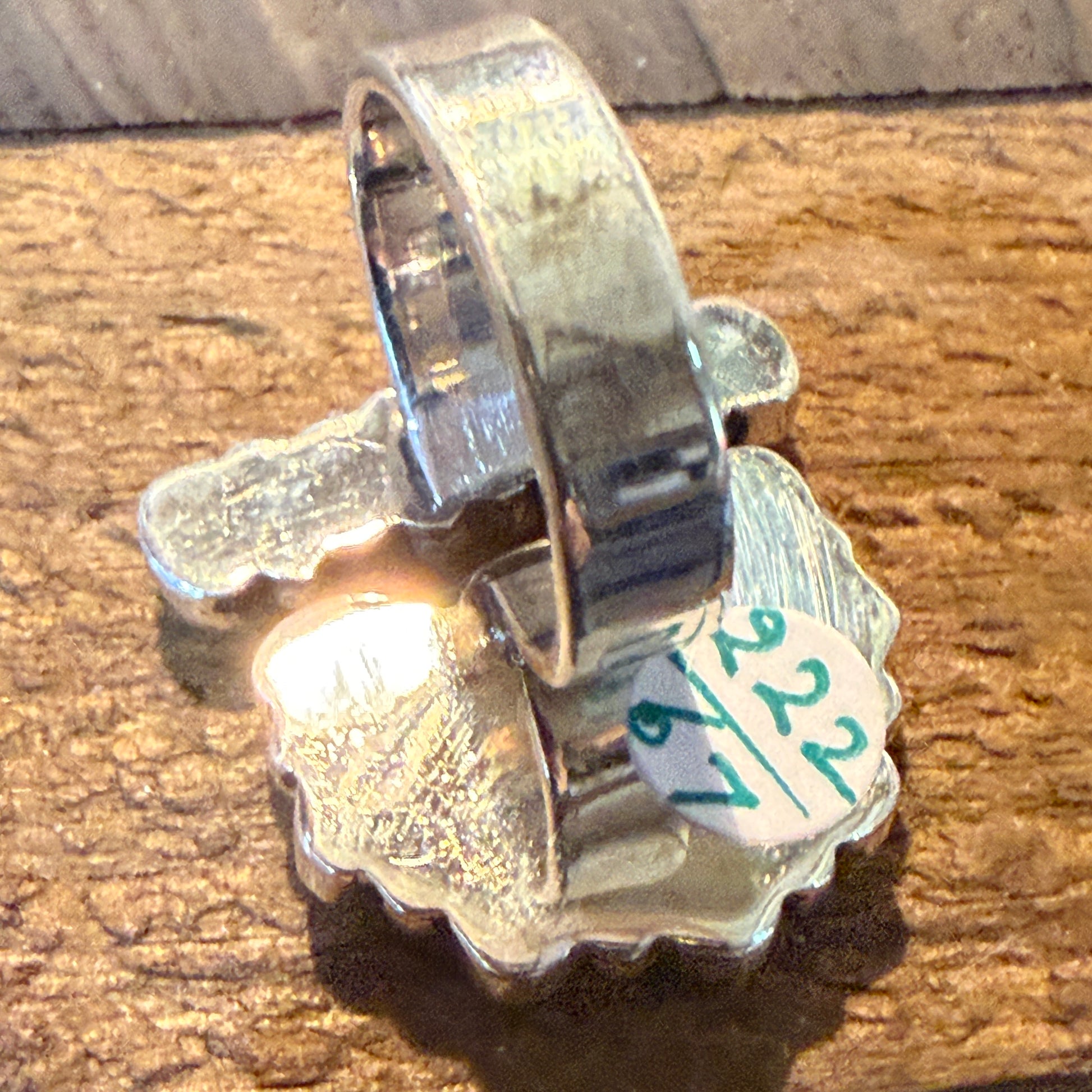 Sonoran Gold Turquoise Gemstone Cluster Ring Adjustable in Sterling Silver Wild West Boho