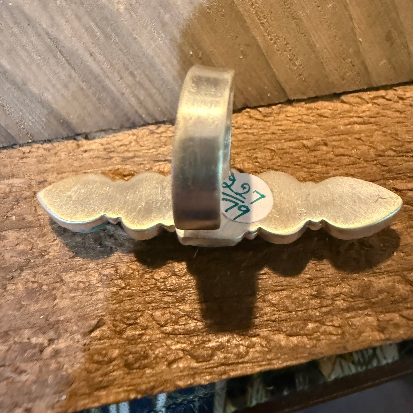 Pilot Mountain Turquoise Five Stone Adjustable Ring Sterling Silver Wild West Boho