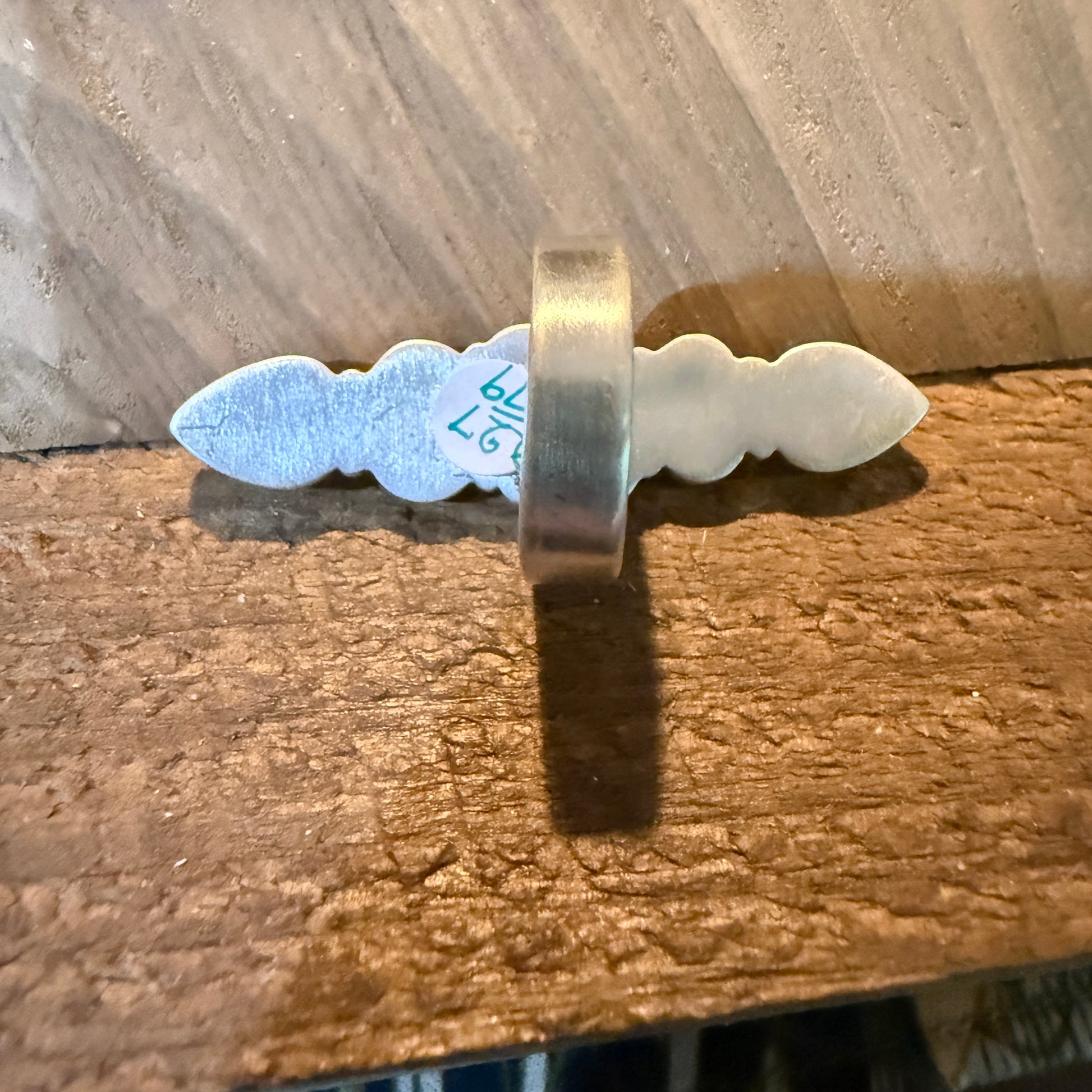 Pilot Mountain Turquoise Five Stone Adjustable Ring Sterling Silver Wild West Boho