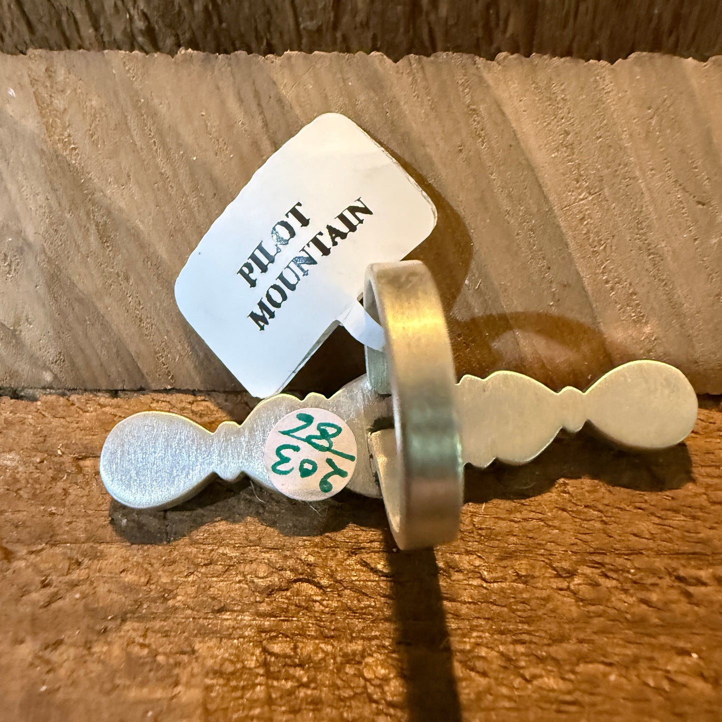 Pilot Mountain Turquoise Adjustable Gemstone Sterling Silver Statement Ring Wild West Boho