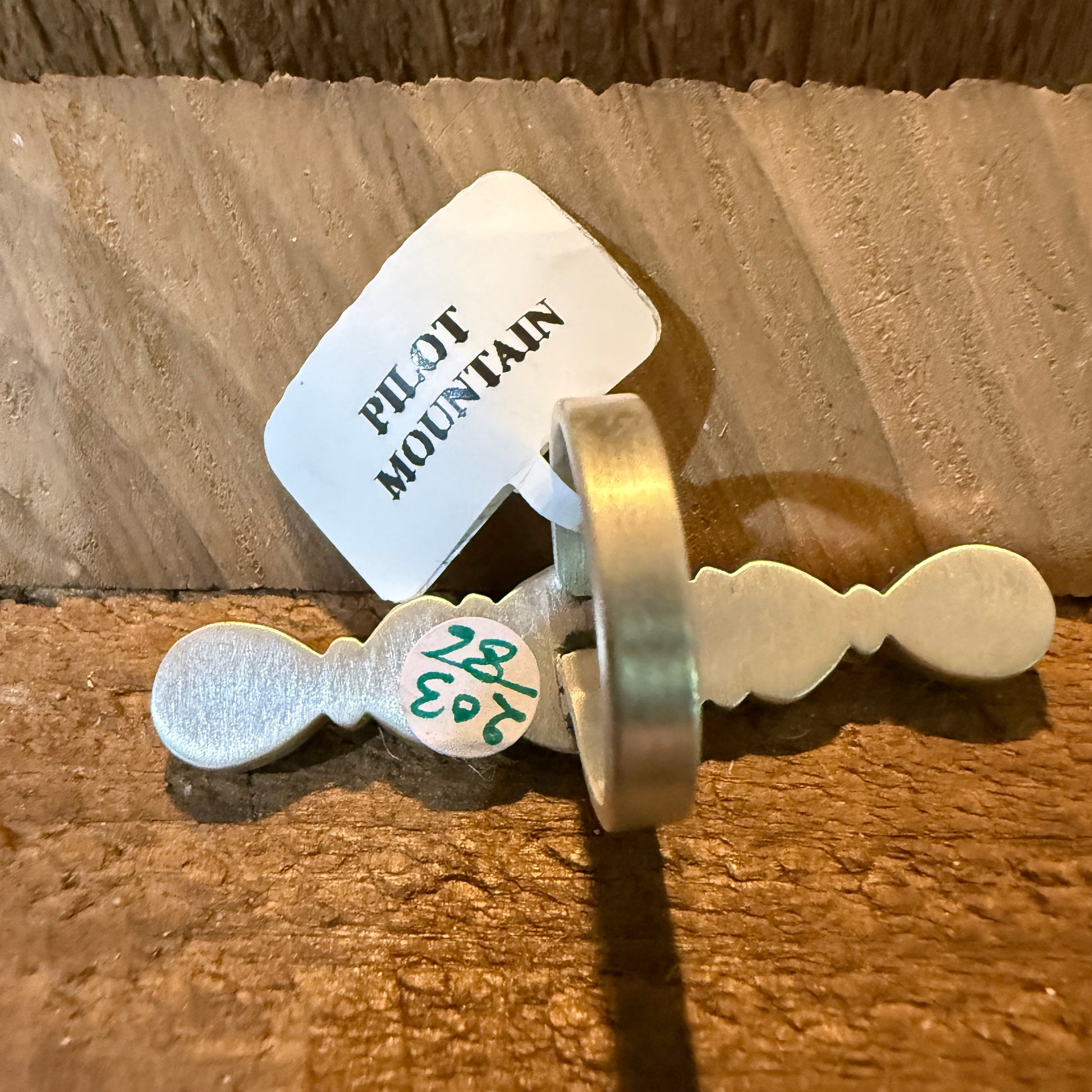 Pilot Mountain Turquoise Adjustable Gemstone Sterling Silver Statement Ring Wild West Boho