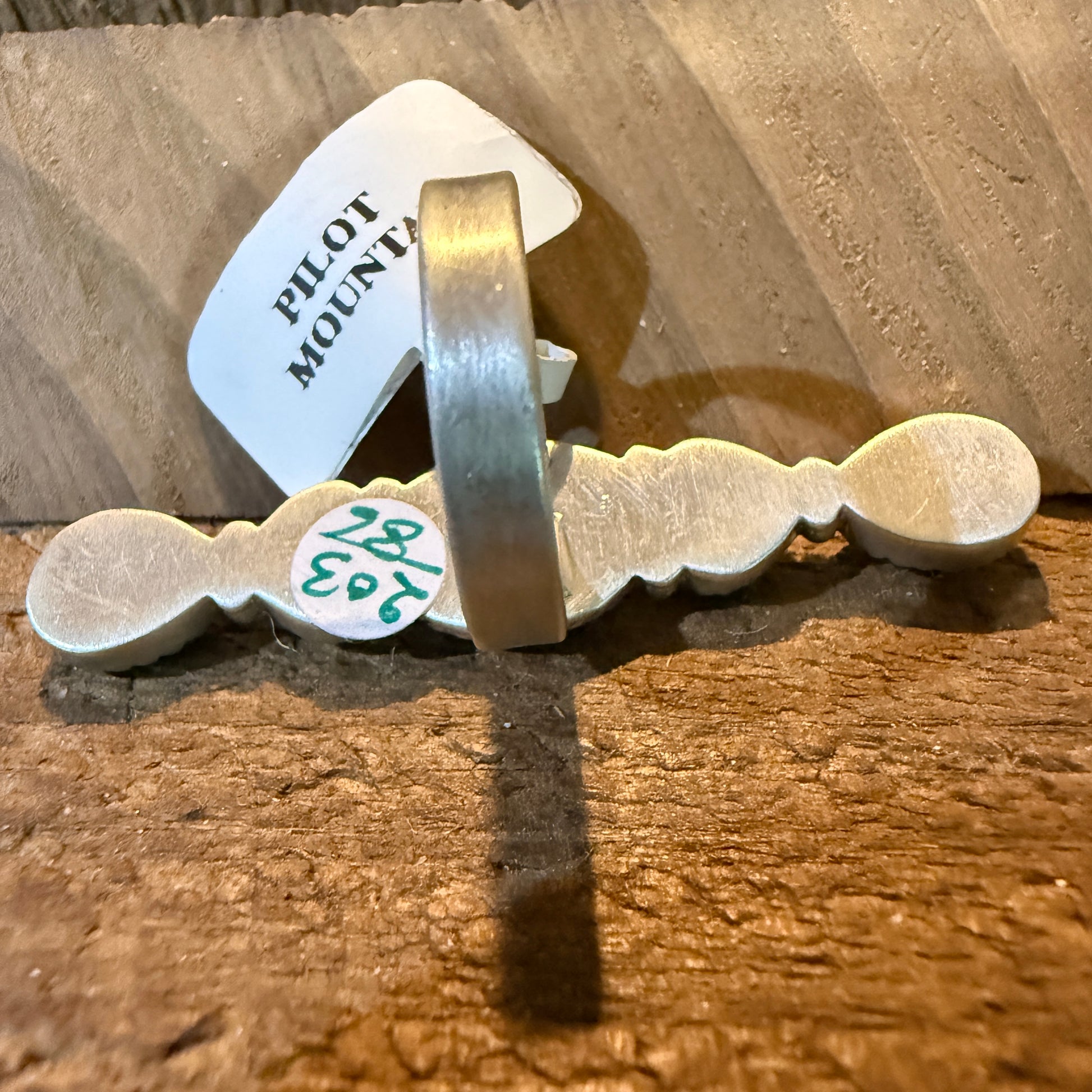 Pilot Mountain Turquoise Adjustable Gemstone Sterling Silver Statement Ring Wild West Boho