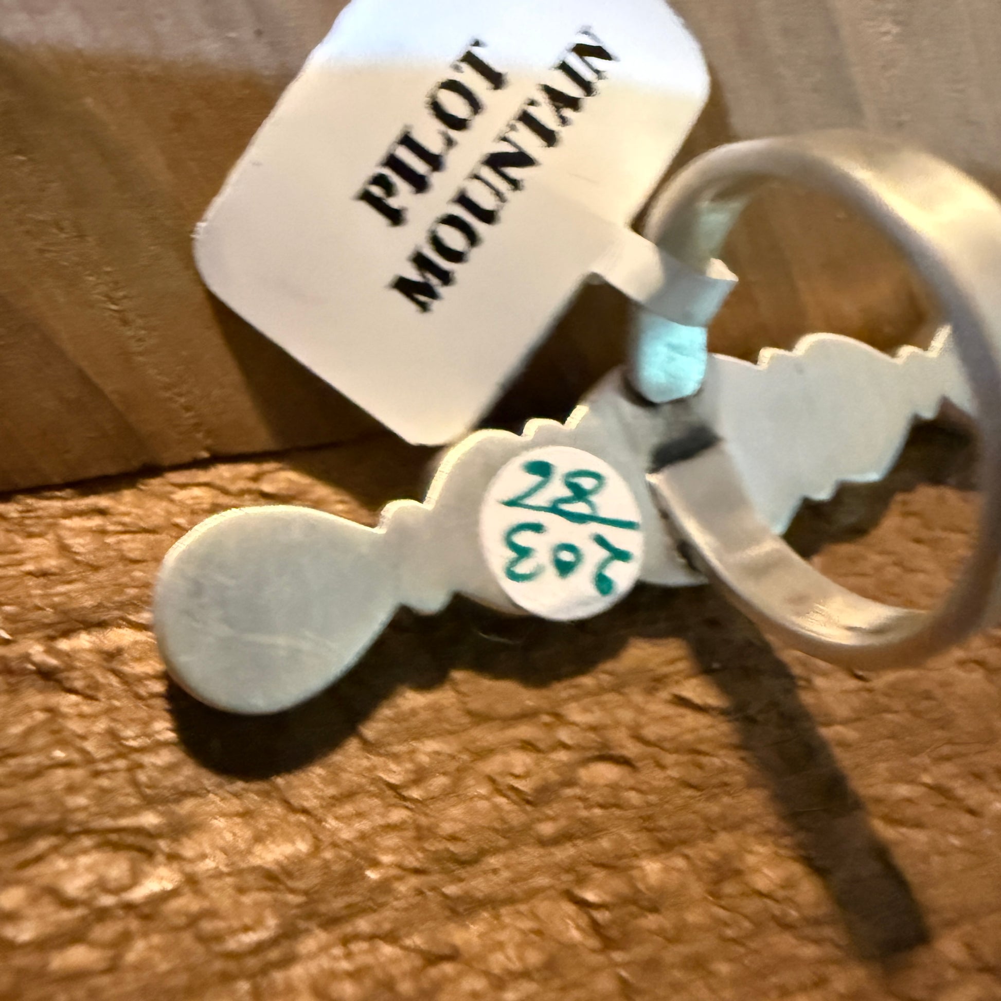 Pilot Mountain Turquoise Adjustable Gemstone Sterling Silver Statement Ring Wild West Boho