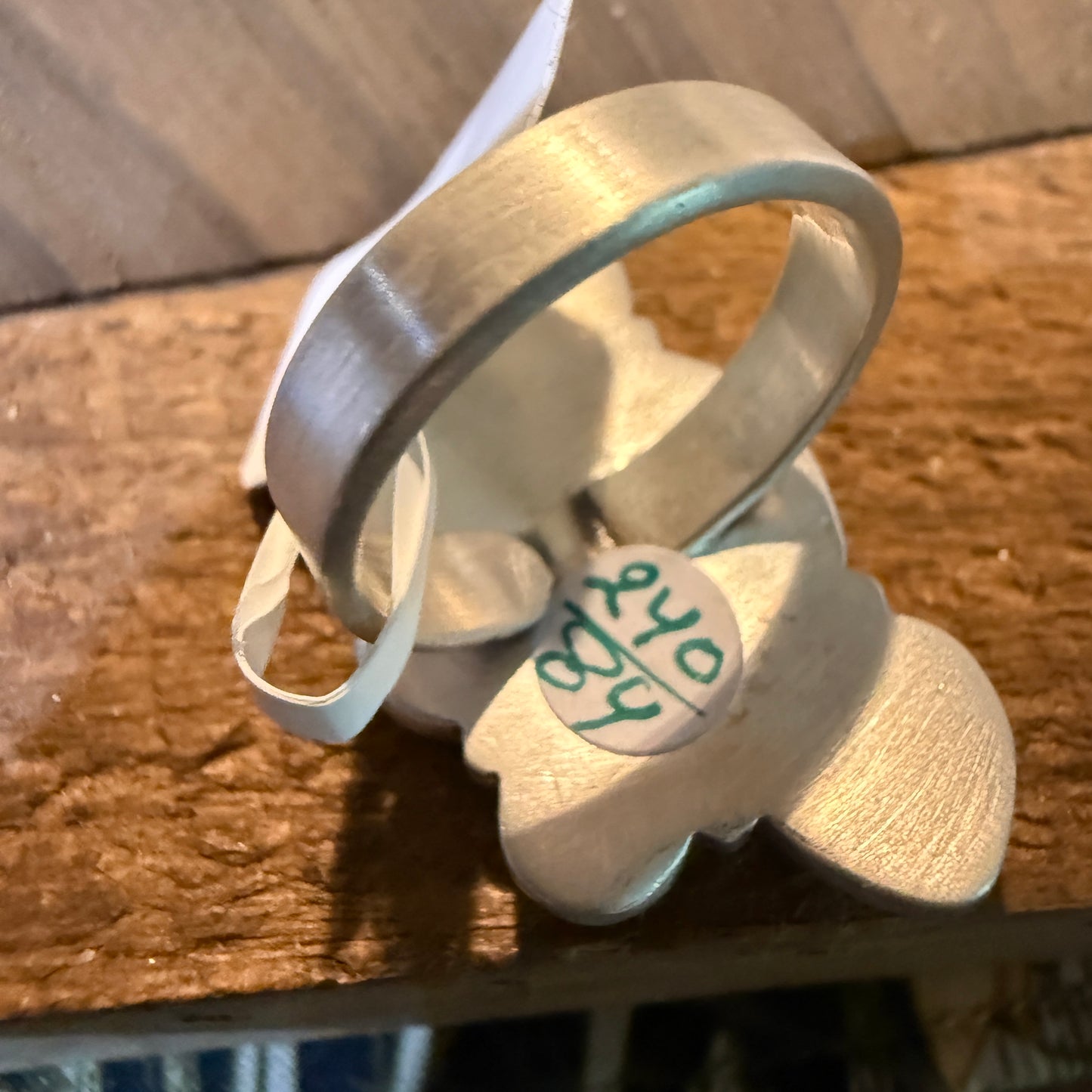 Pilot Mountain Turquoise Gemstone Adjustable Statement Ring Sterling Silver Wild West Boho