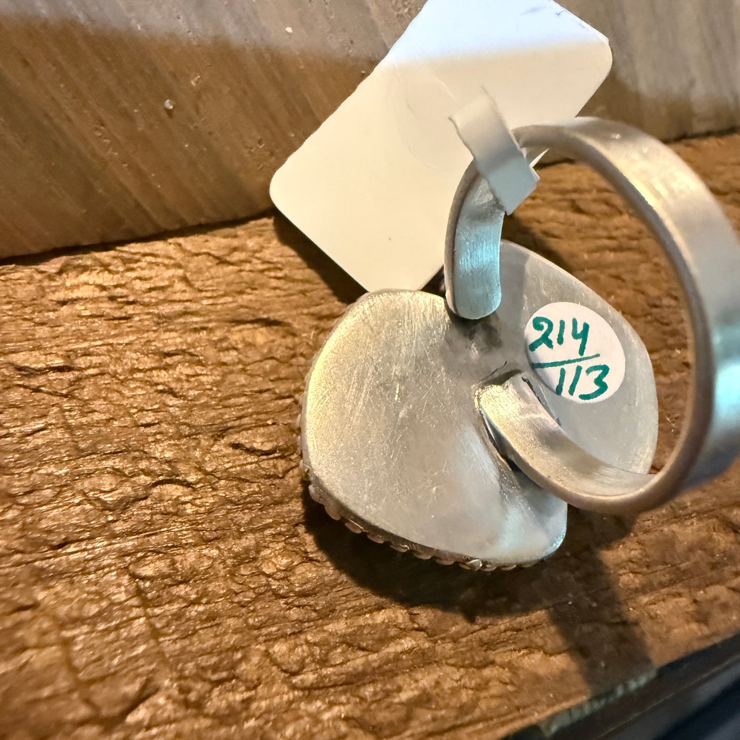 Mohave Style Pilot Mountain Turquoise Gemstone Adjustable Ring Sterling Silver Wild West Boho