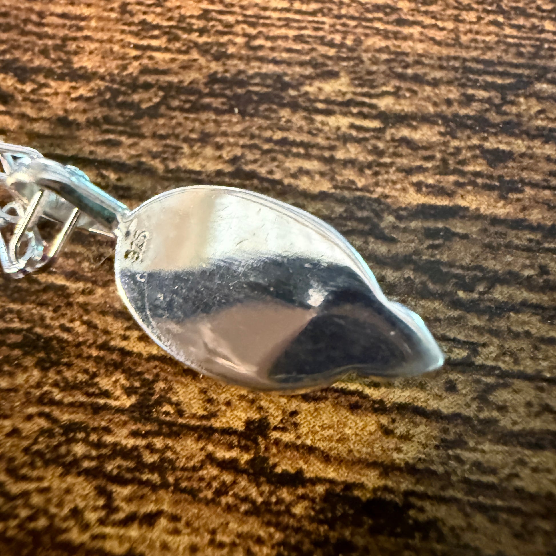White Water Turquoise Gemstone Necklace 20 Inch Sterling Silver Paper Clip Chain Wild West Boho