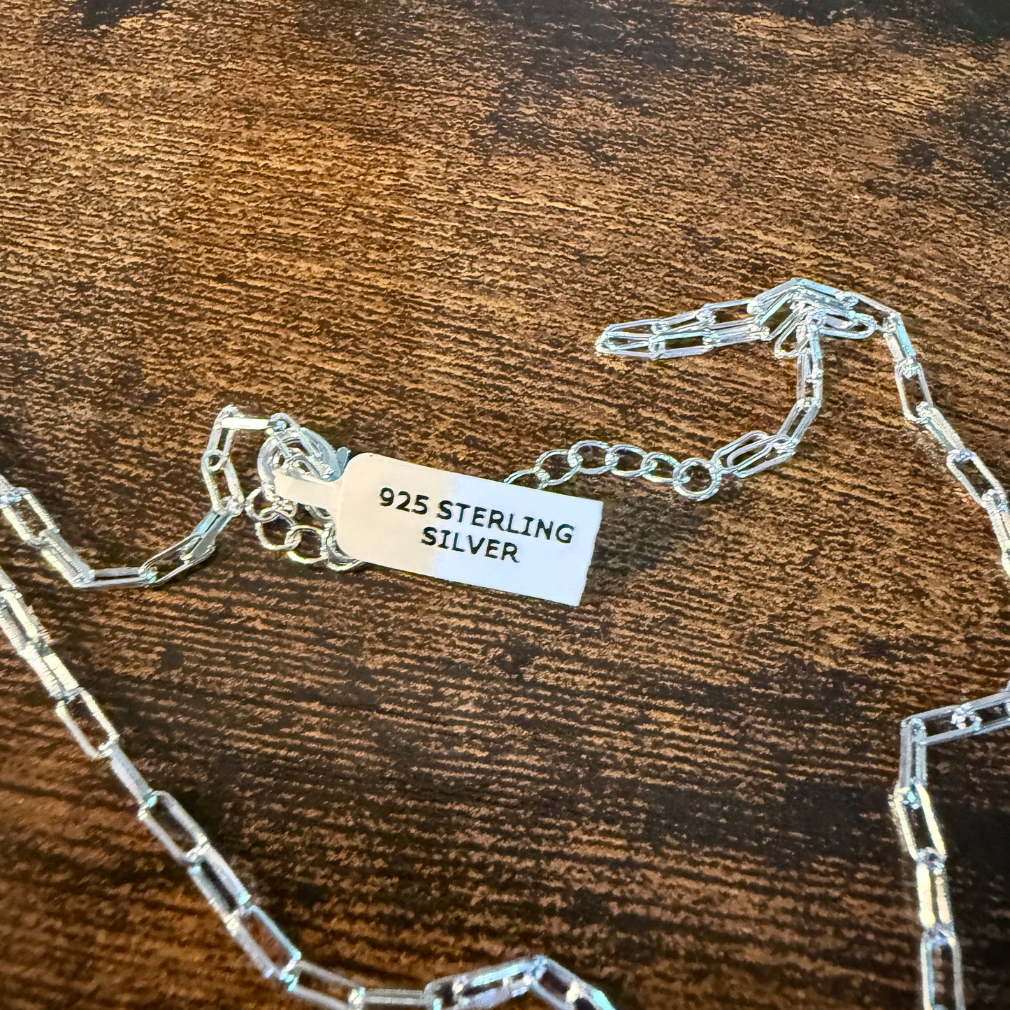 Paloma Turquoise Gemstone Necklace 20 Inch Paperclip Chain Sterling Silver Wild West Boho