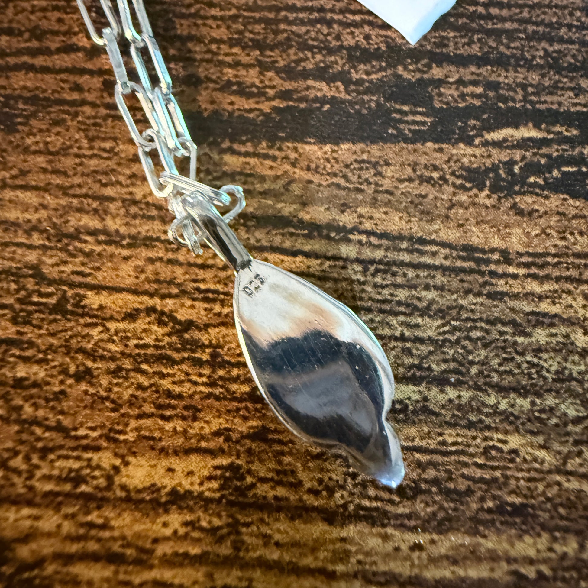 Golden Hills Turquoise Gemstone Necklace Sterling Silver Paperclip Chain 20in Wild West Boho