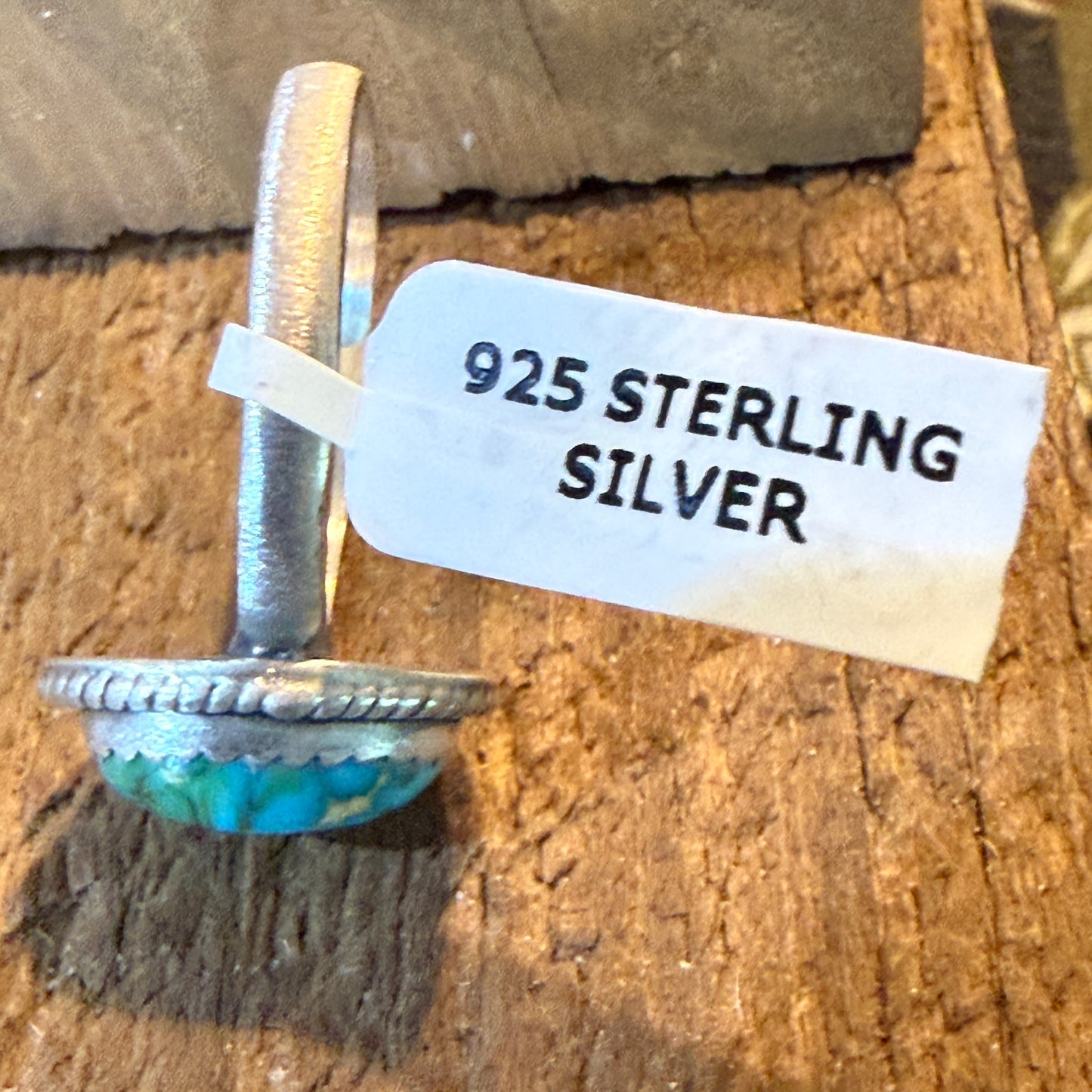 Turquoise Gemstone Adjustable Ring Sterling Silver By Seyara Bella Wild West Boho