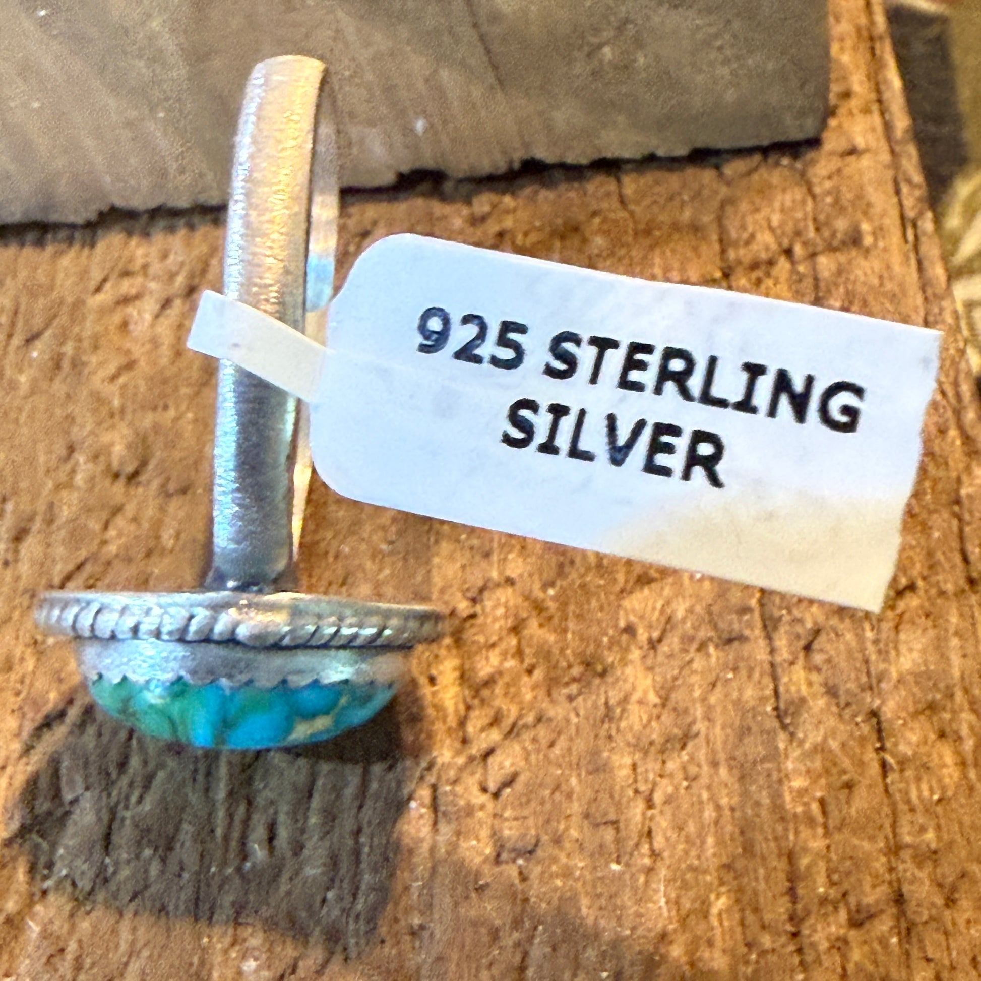 Turquoise Gemstone Adjustable Ring Sterling Silver By Seyara Bella Wild West Boho