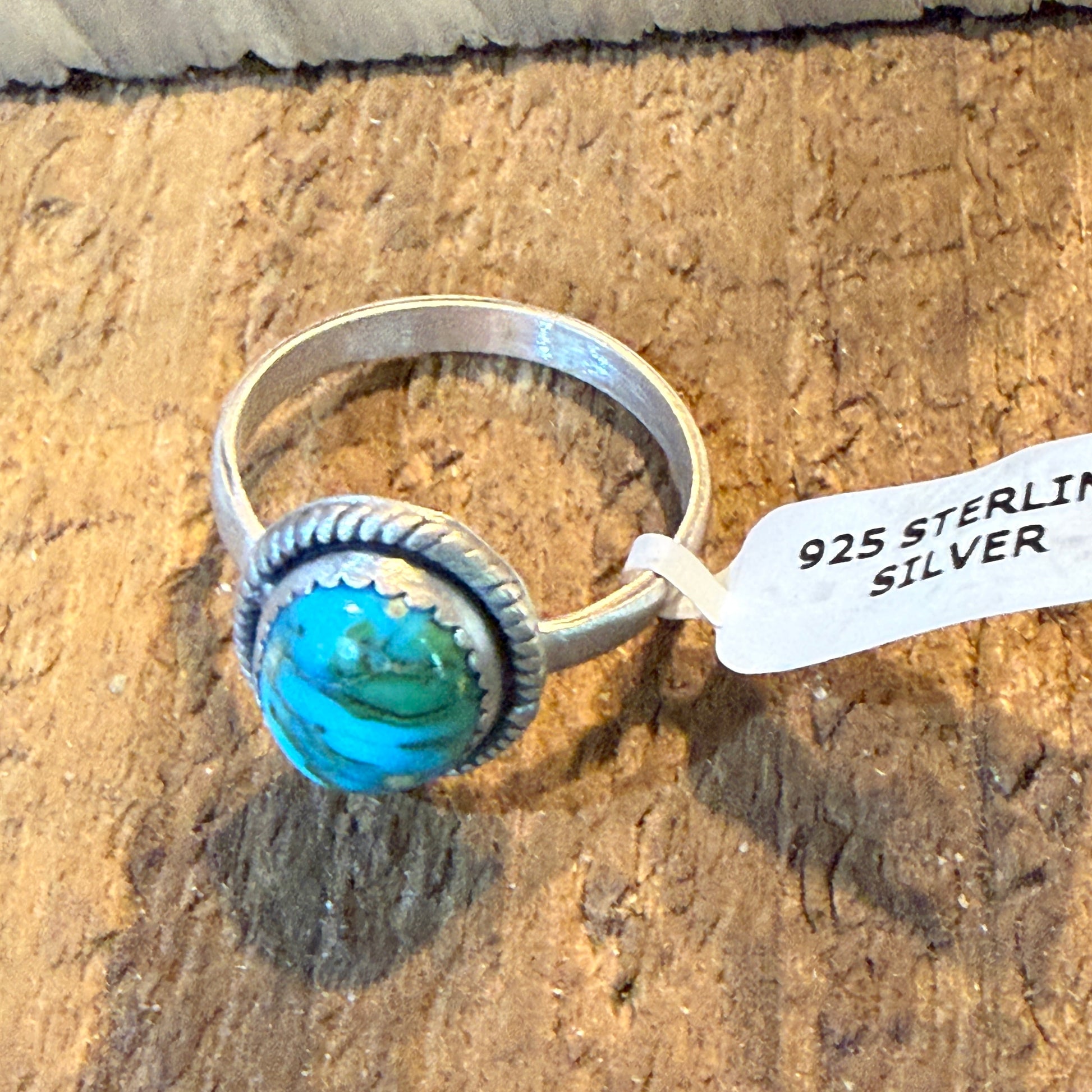 Turquoise Gemstone Adjustable Ring Sterling Silver By Seyara Bella Wild West Boho