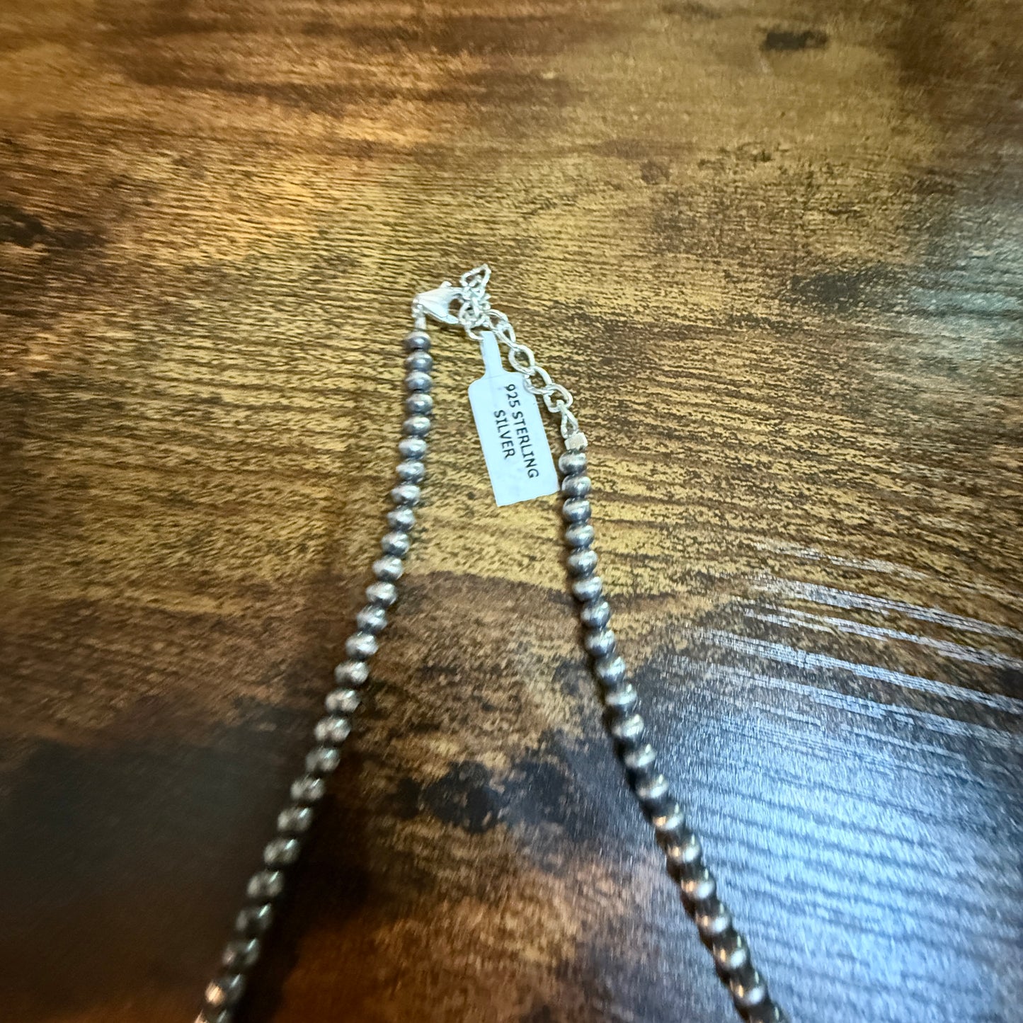 Southwestern Orange Spiny Oyster Gemstone Choker Necklace With 3mm Sterling Silver Beads Wild West Boho