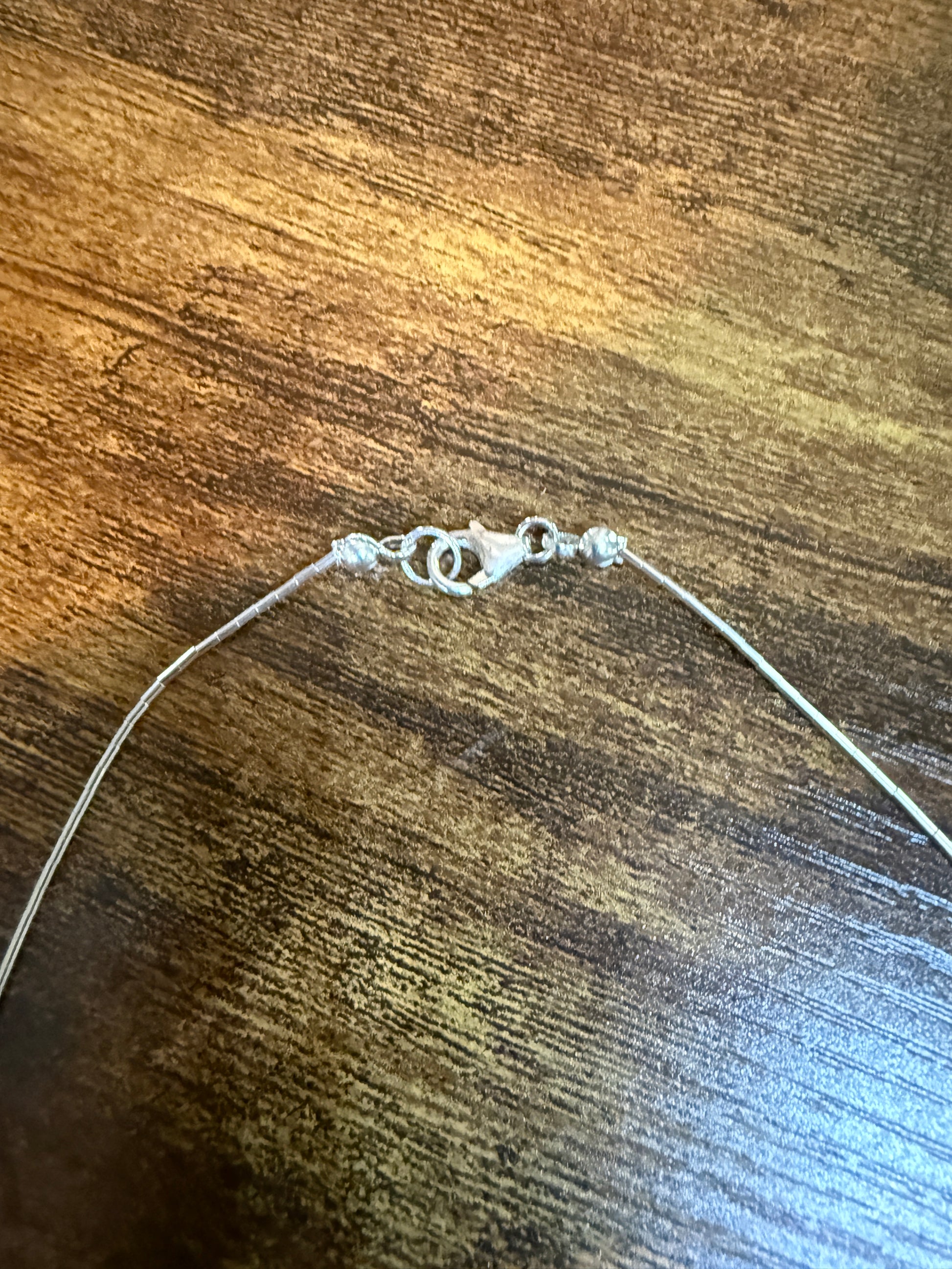Navajo Style Spiny Oyster Gemstone Liquid Silver Lariat Necklace Sterling Silver Wild West Boho