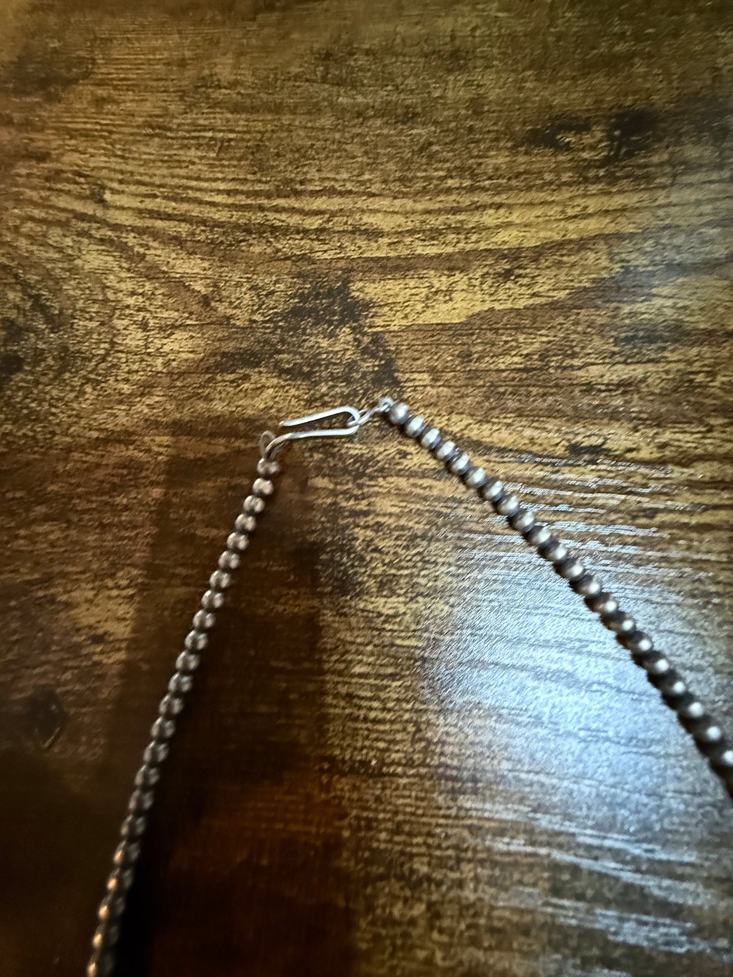 Navajo Style Desert Pearls Choker Necklace 14 Inch Sterling Silver WildWestBoho