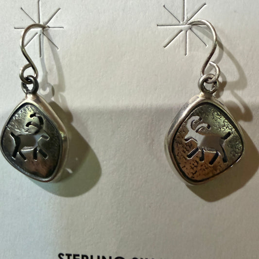 Nava Jo Handmade Shirley Henry Sterling Silver Drop Earrings 1.5 Inch Wild West Boho