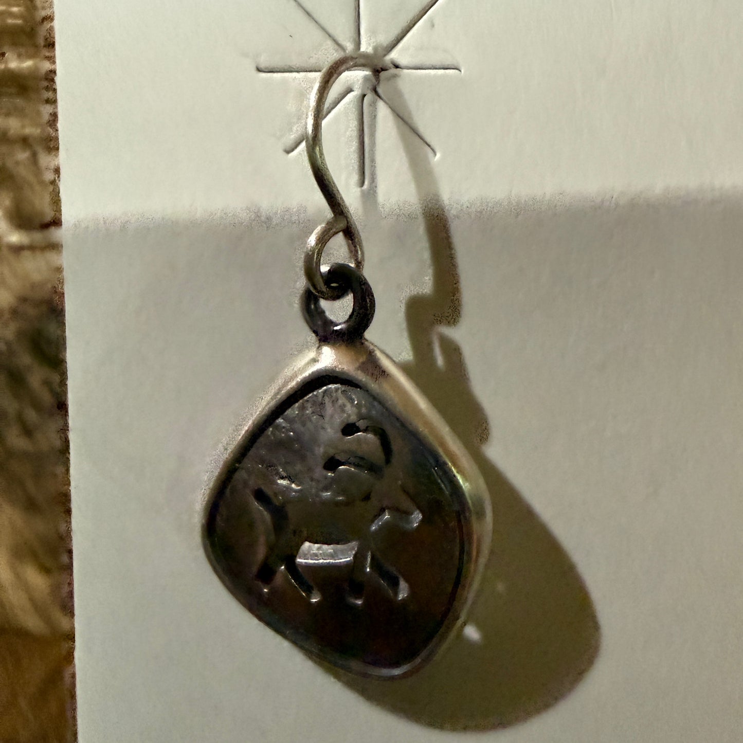 Nava Jo Handmade Shirley Henry Sterling Silver Drop Earrings 1.5 Inch Wild West Boho