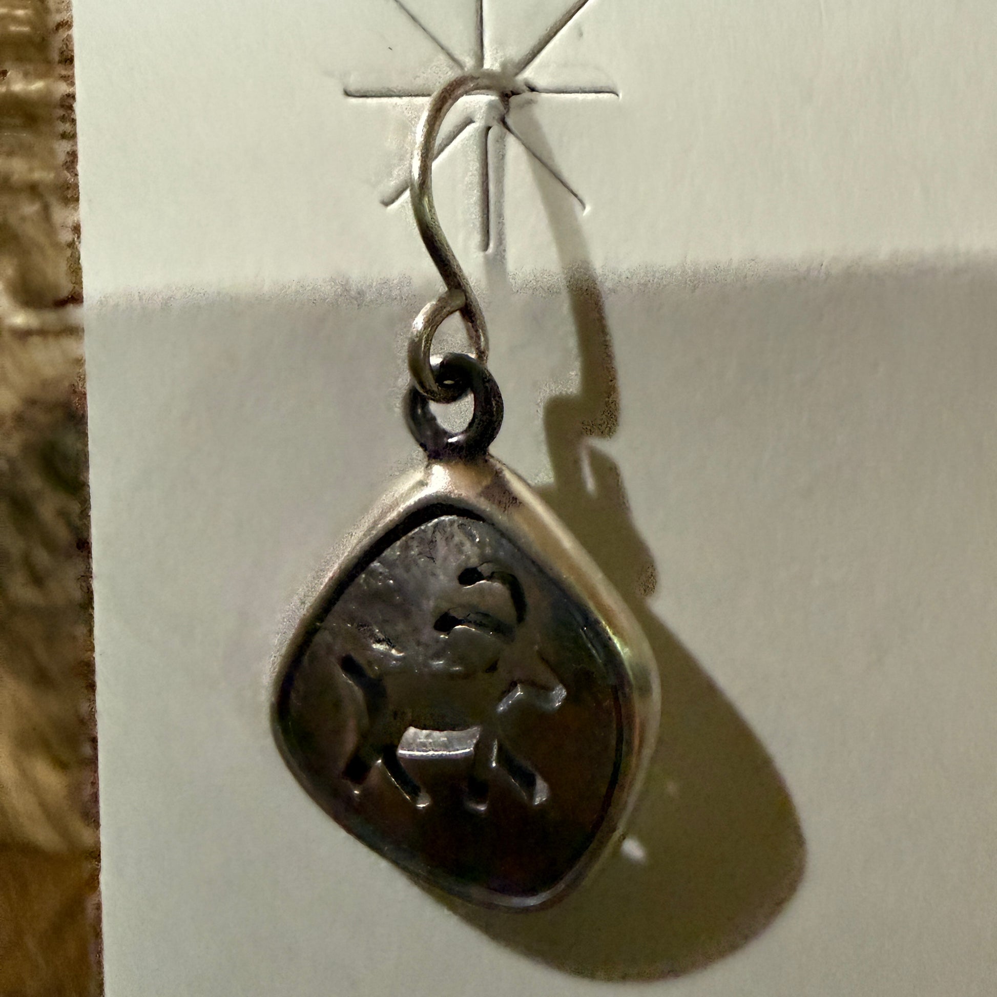 Nava Jo Handmade Shirley Henry Sterling Silver Drop Earrings 1.5 Inch Wild West Boho