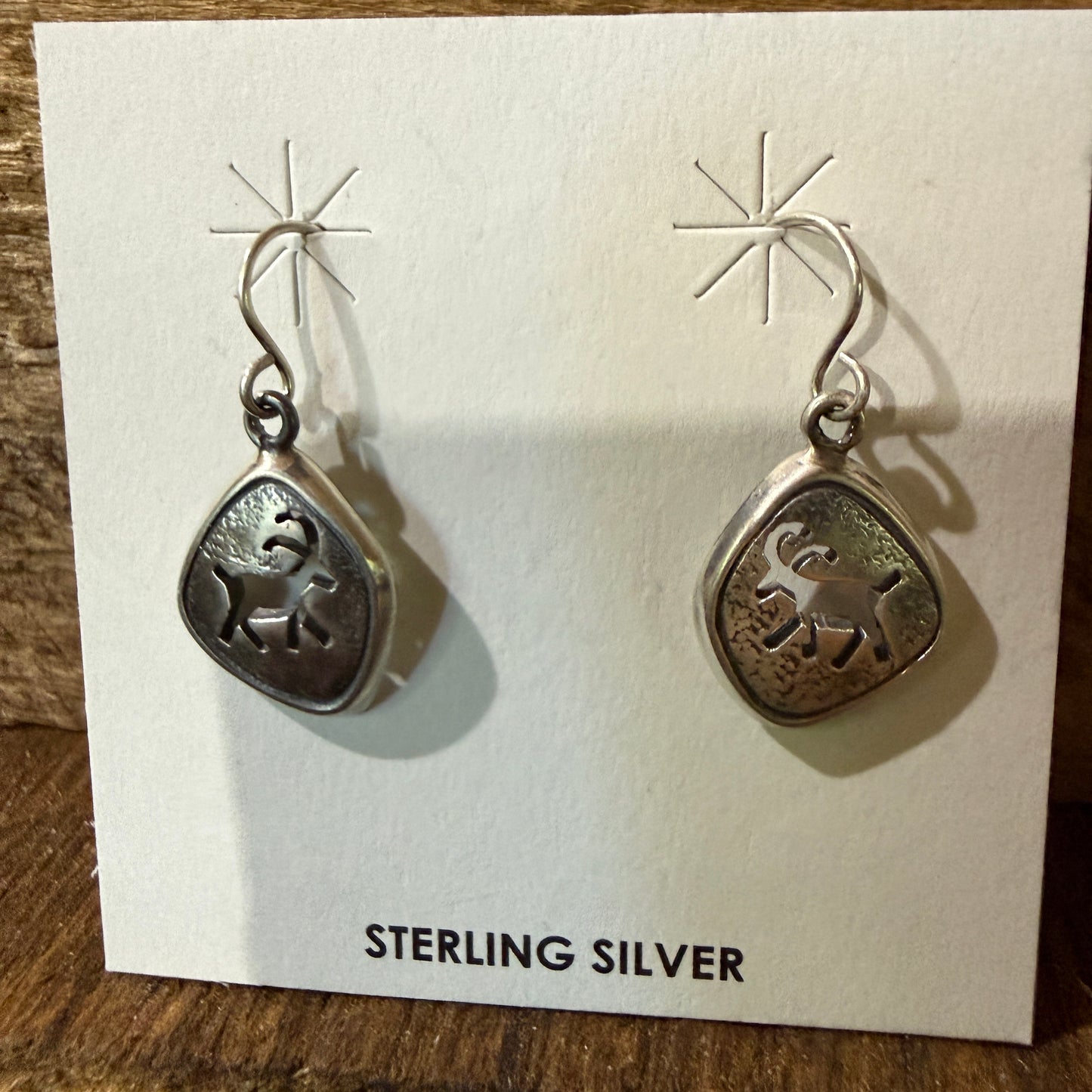 Nava Jo Handmade Shirley Henry Sterling Silver Drop Earrings 1.5 Inch Wild West Boho