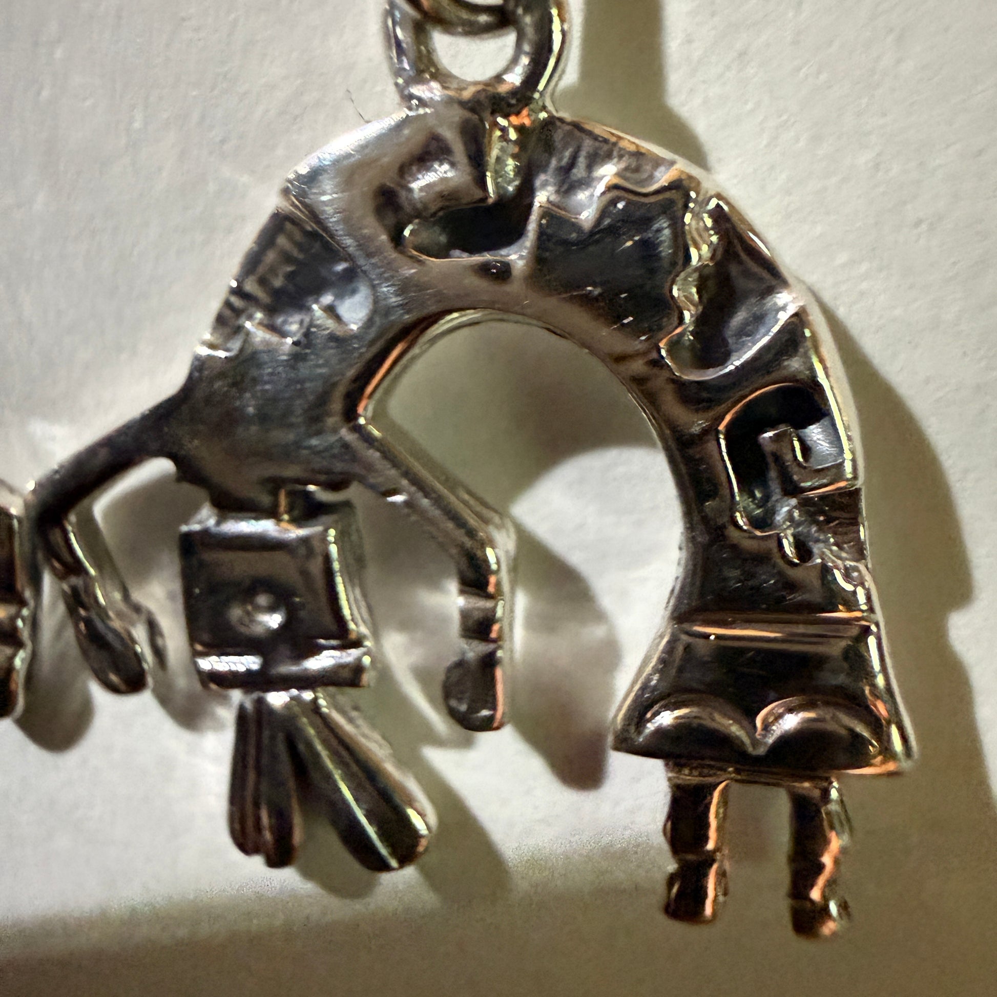 Navajo Handmade Storybook Earrings By Shirley Henry Sterling Silver Wild West Boho